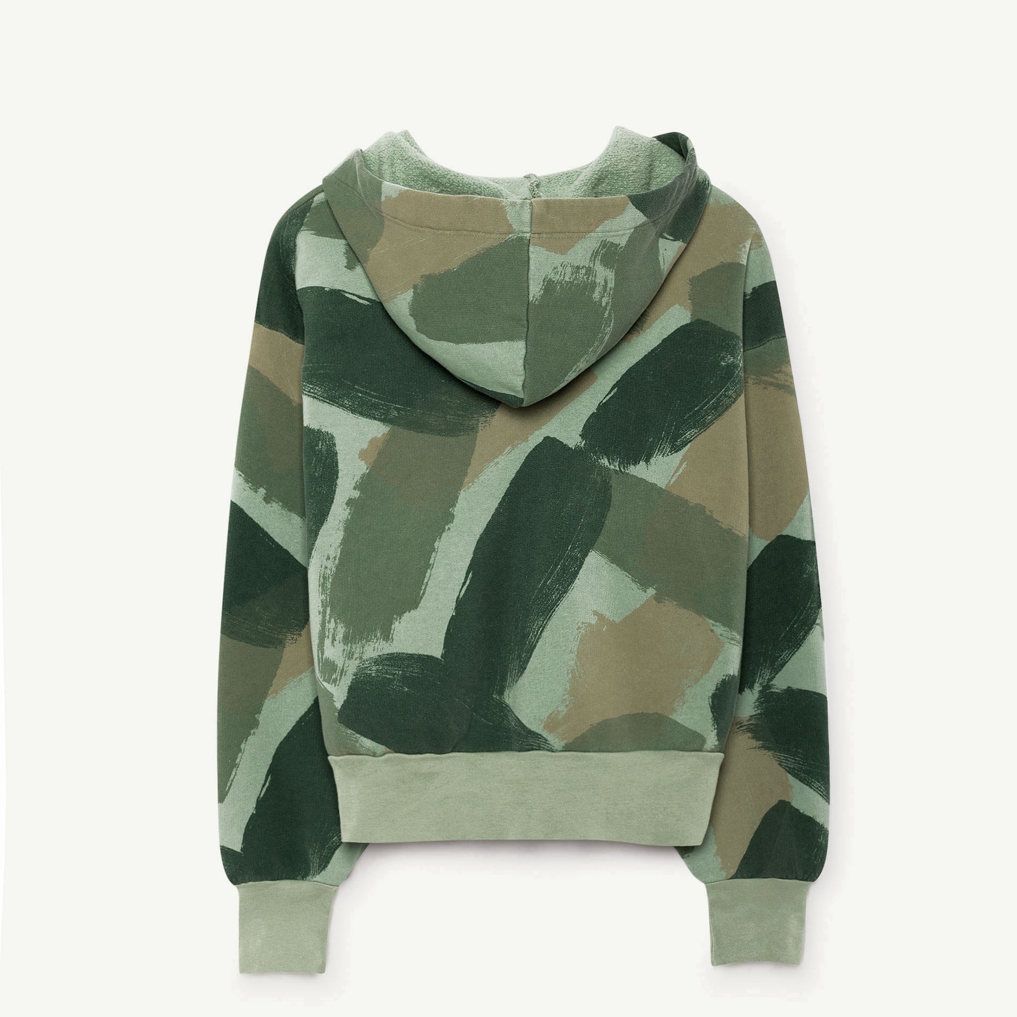 Girls Green Camouflage Cotton Sweatshirt