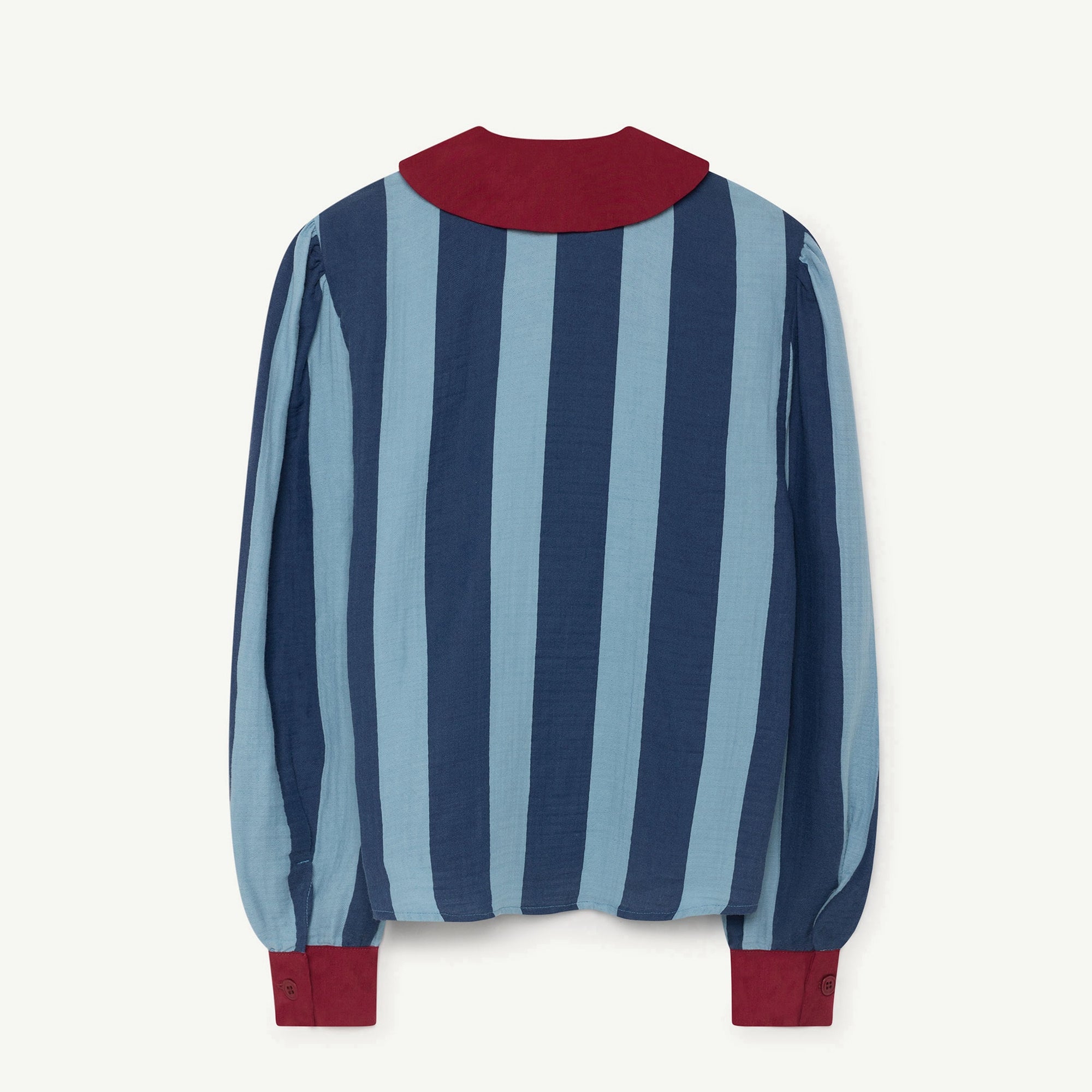Girls & Boys Blue Striped Cotton Shirt