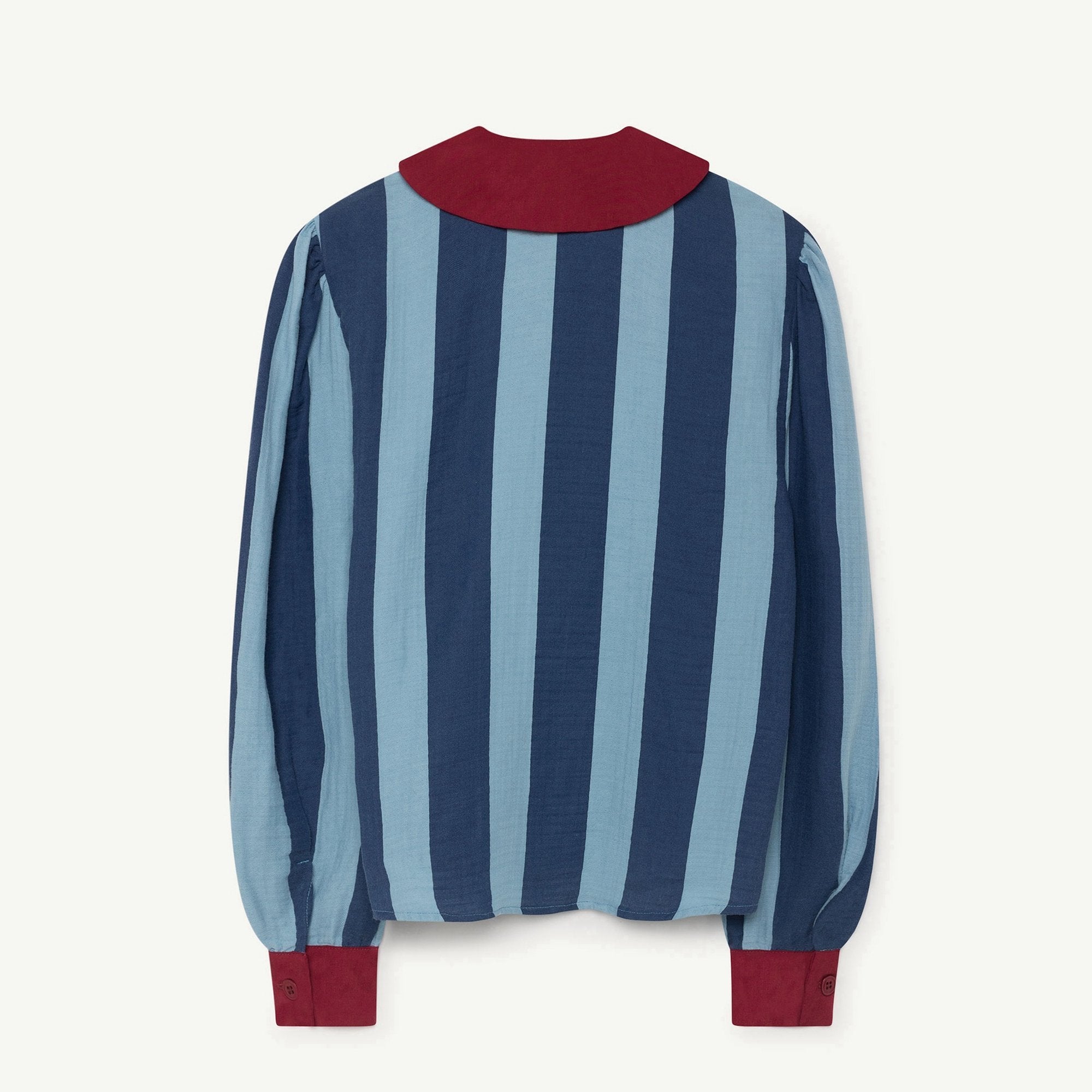 Girls & Boys Blue Striped Cotton Shirt