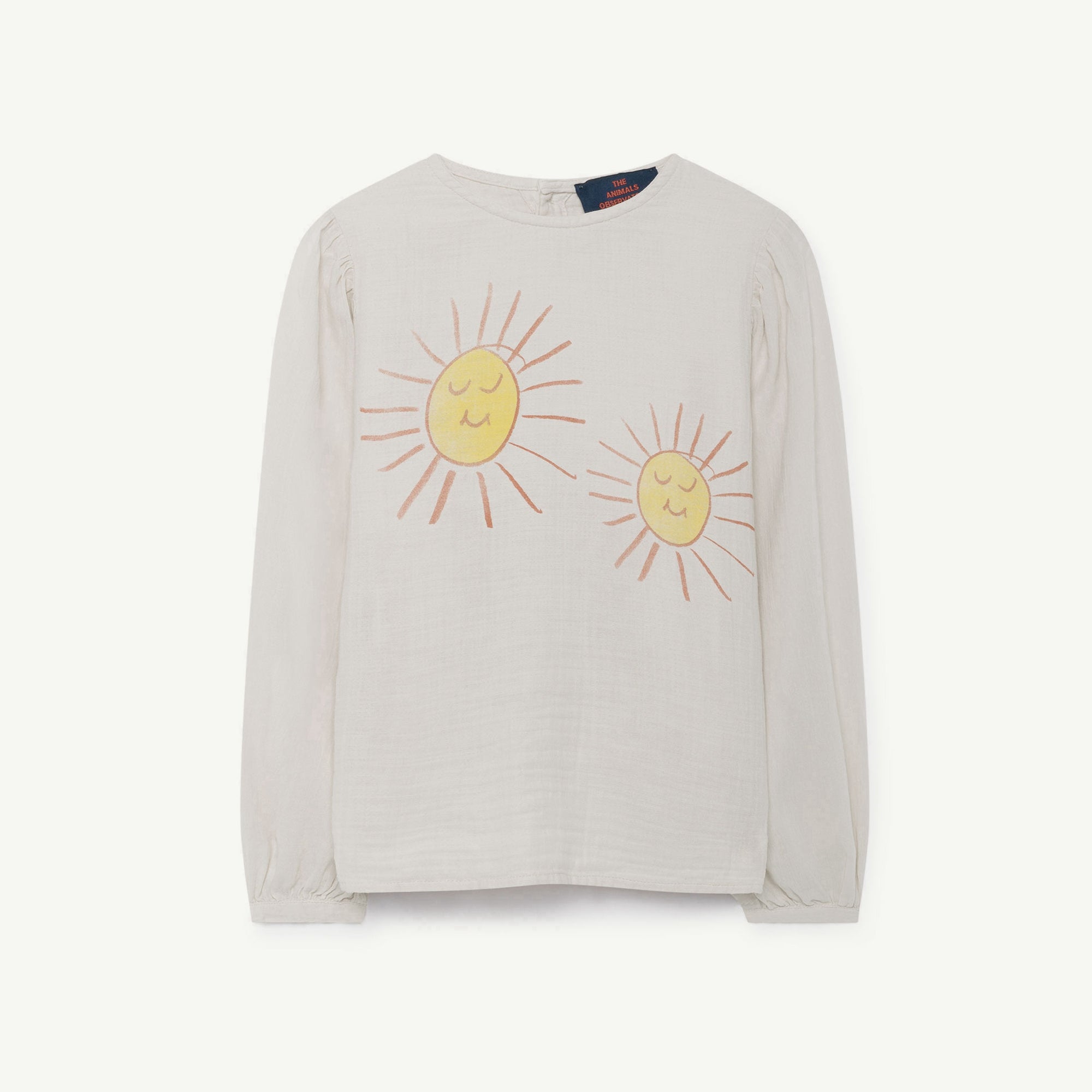 Girls & Boys White Red Suns Cotton T-shirt