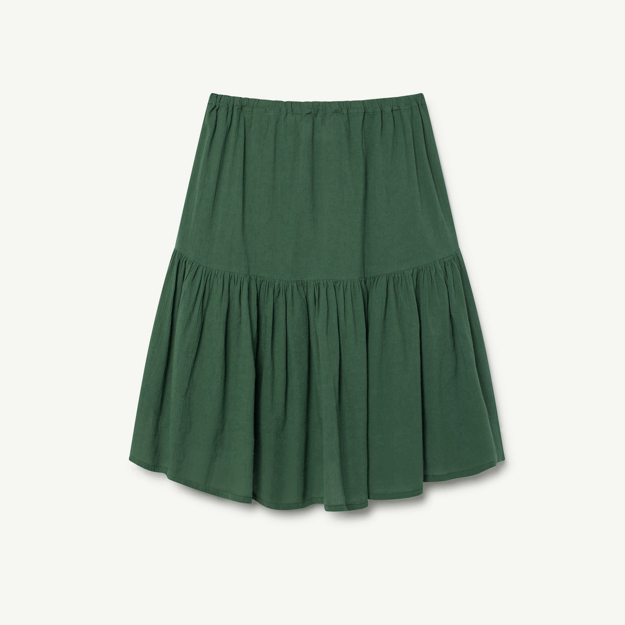 Girls Green Black Cotton Skirt