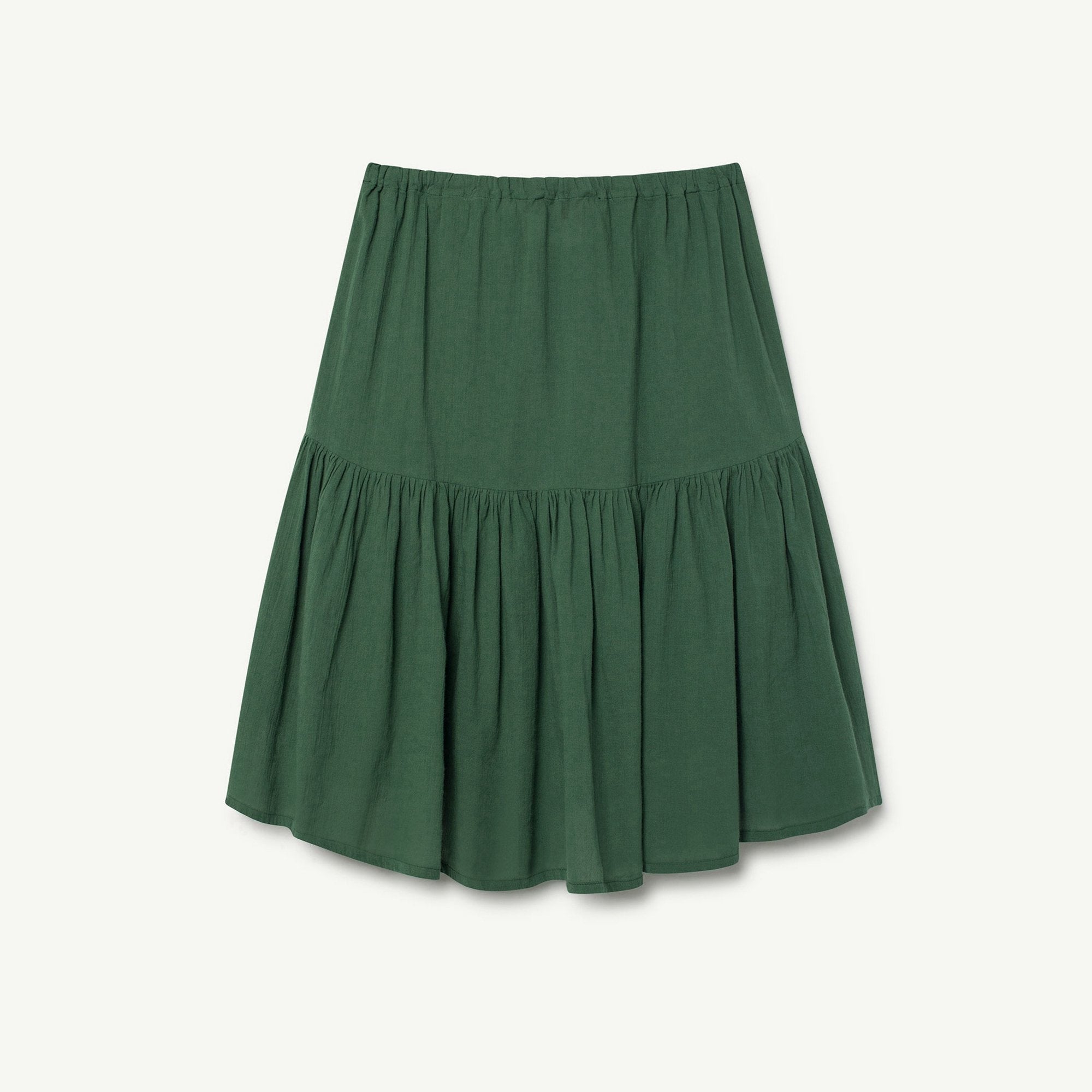 Girls Green Black Cotton Skirt