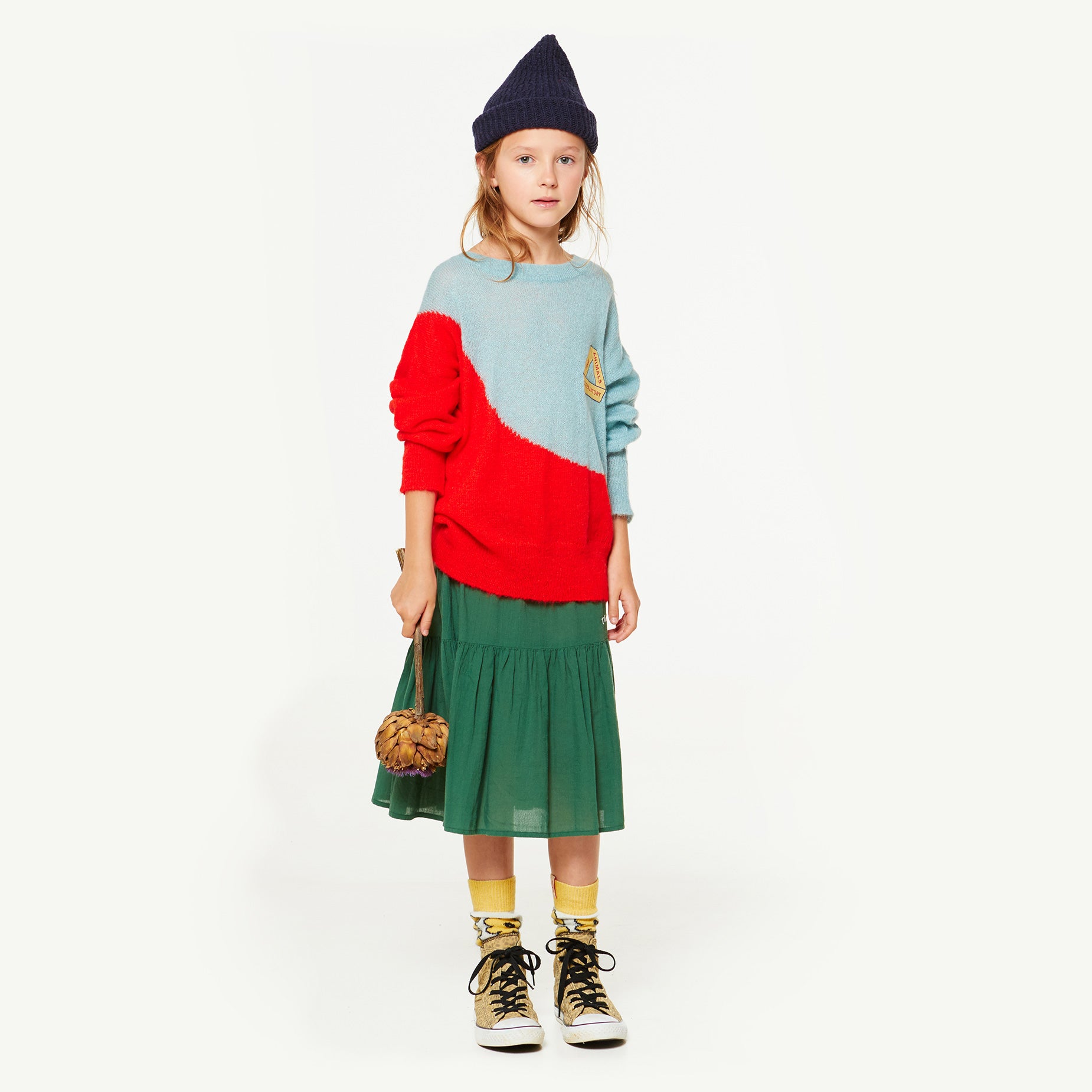 Girls & Boys Soft Blue Triangle Sweater