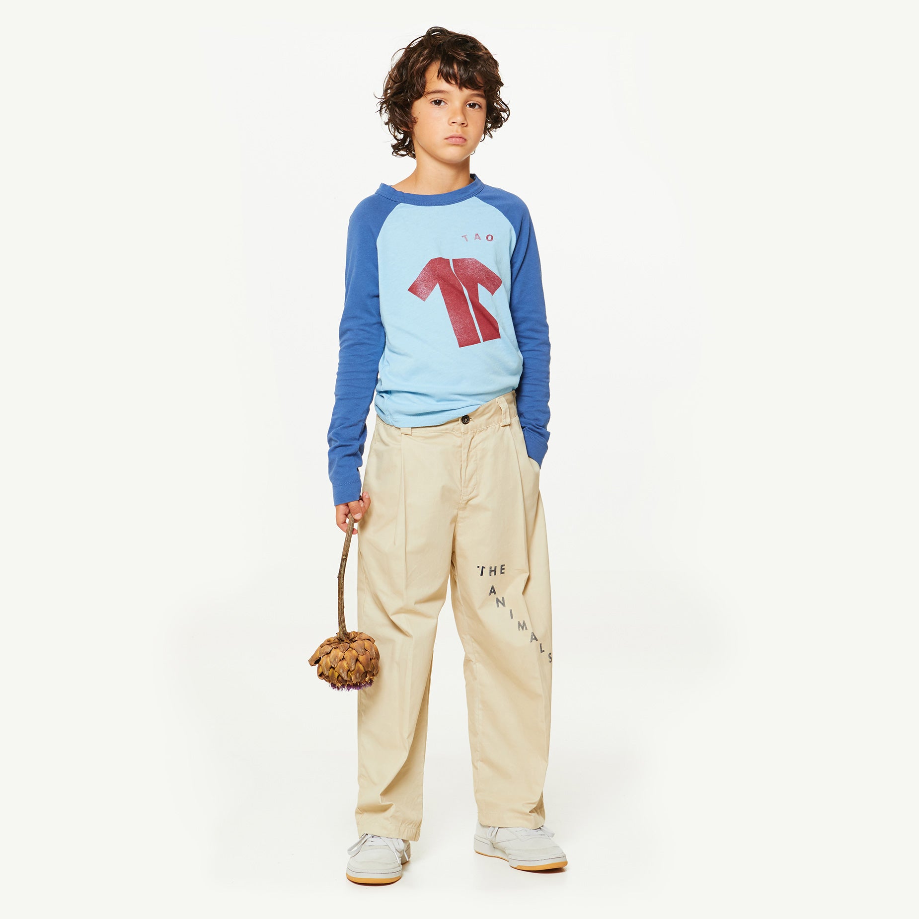 Girls & Boys Blue Maroon Cotton T-shirt