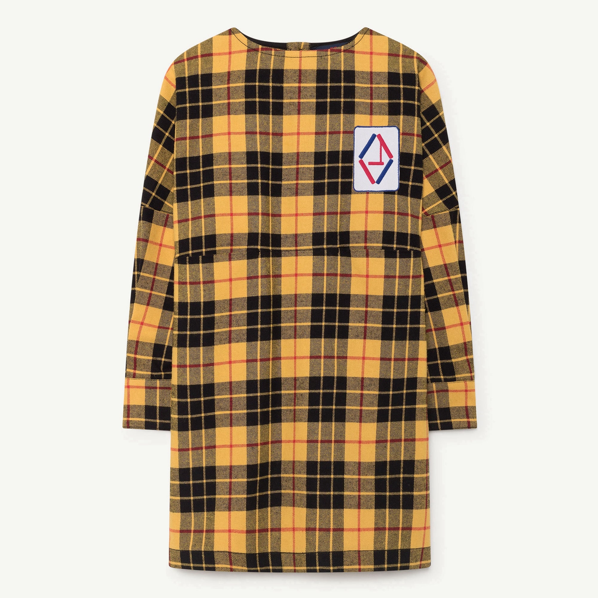 Girls Yellow Check Dress