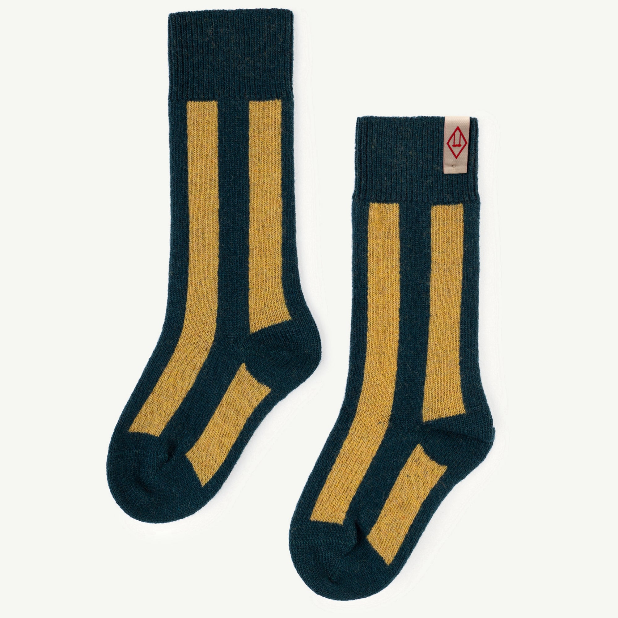 Girls & Boys Deep Green Merino Wool Socks