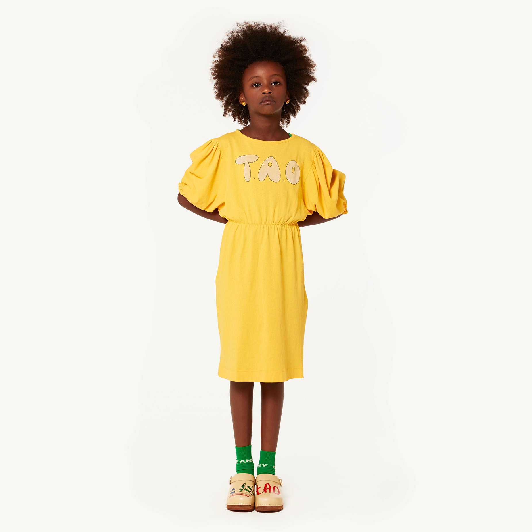 Girls Yellow Cotton Dress