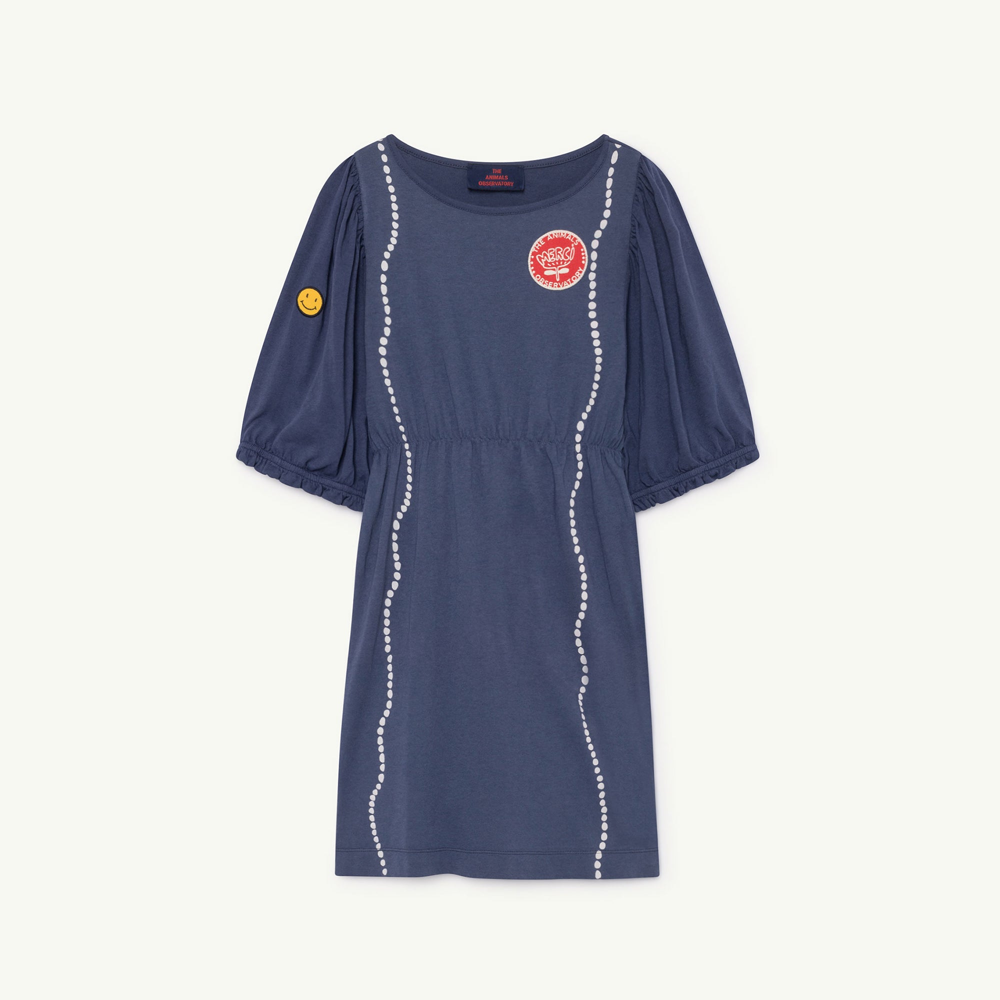 Girls Blue Shells Cotton Dress