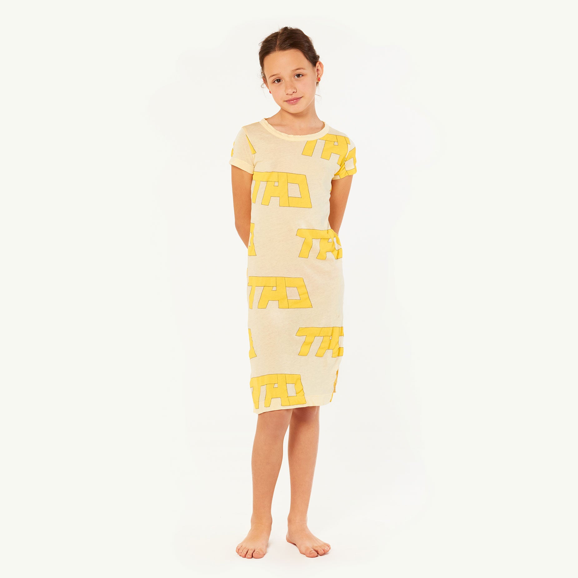 Girls Yellow Cotton Dress