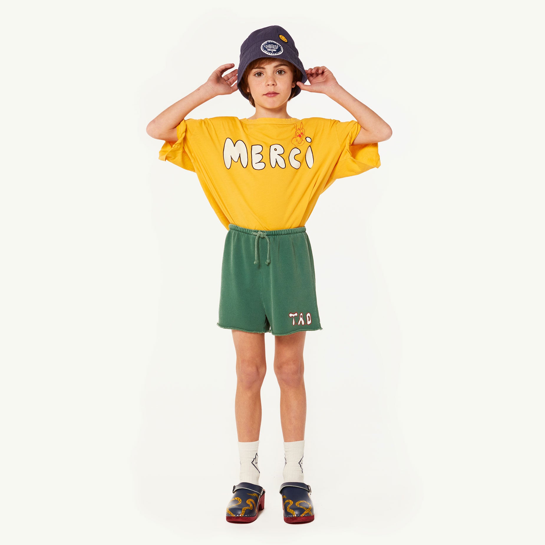 Girls Yellow Merci Cotton T-shirt