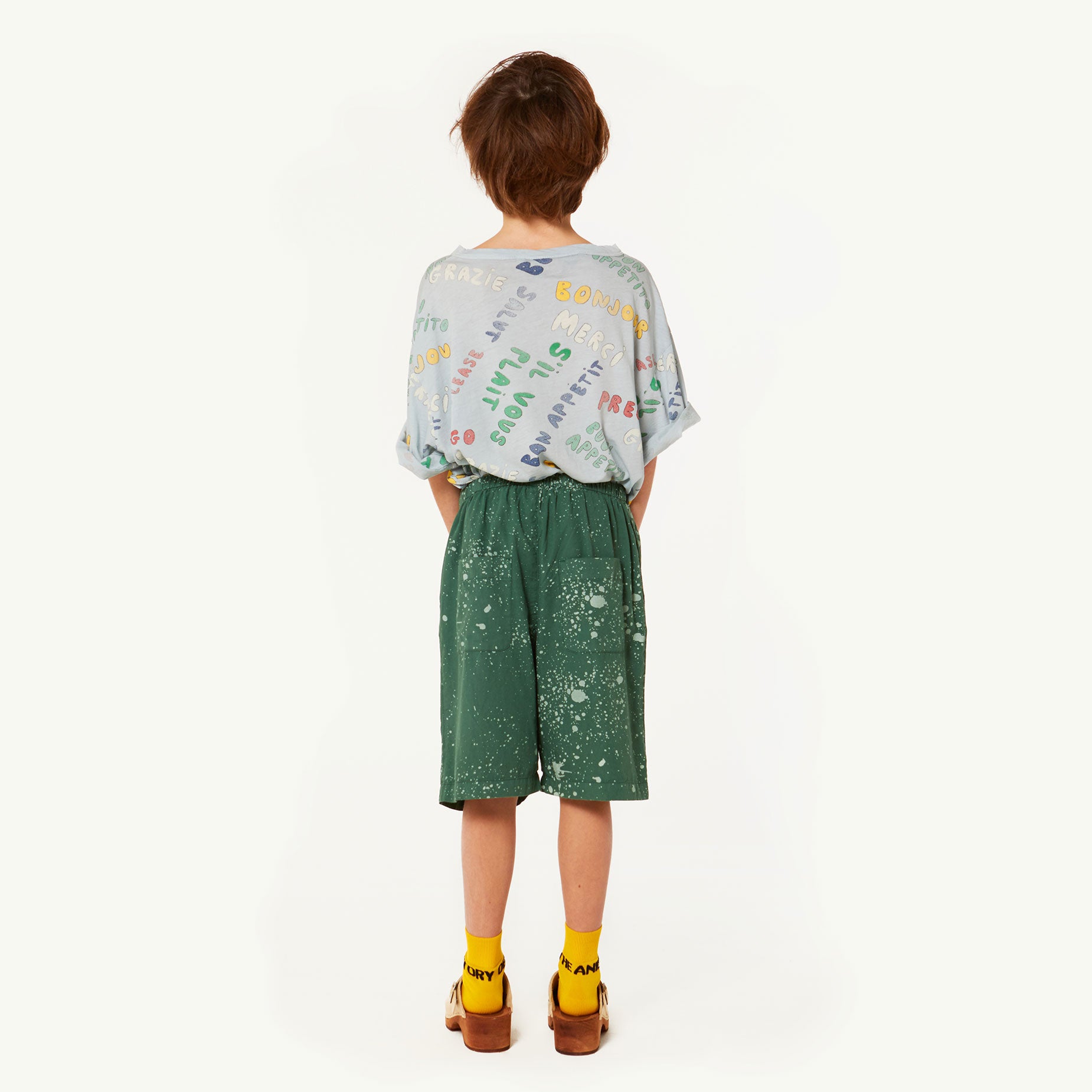 Girls Blue Words Cotton T-shirt