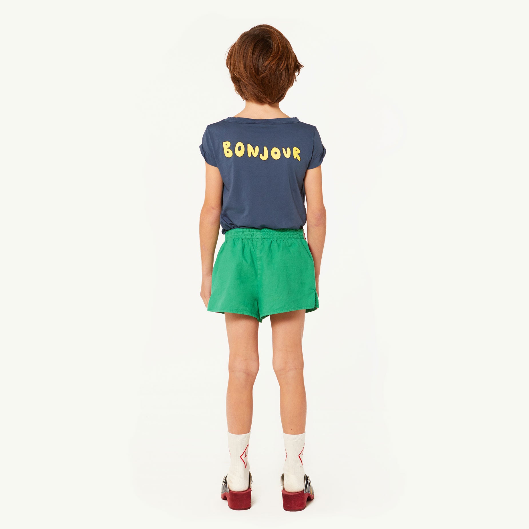 Girls & Boys Green Rabbit Cotton Shorts