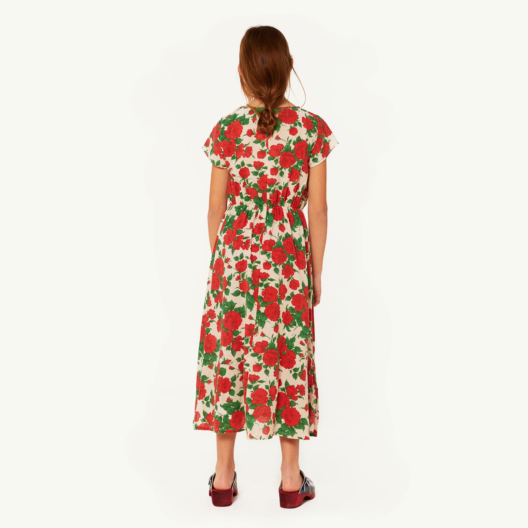 Girls Nude Rose Cotton Dress