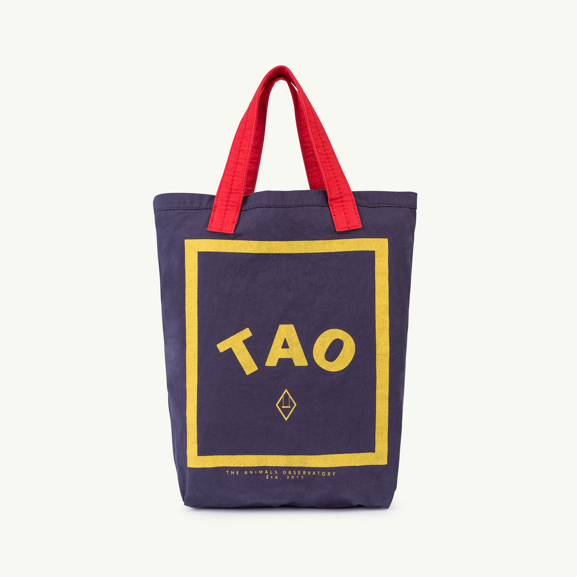 Girls Navy Blue Logo Cotton Hand Bag