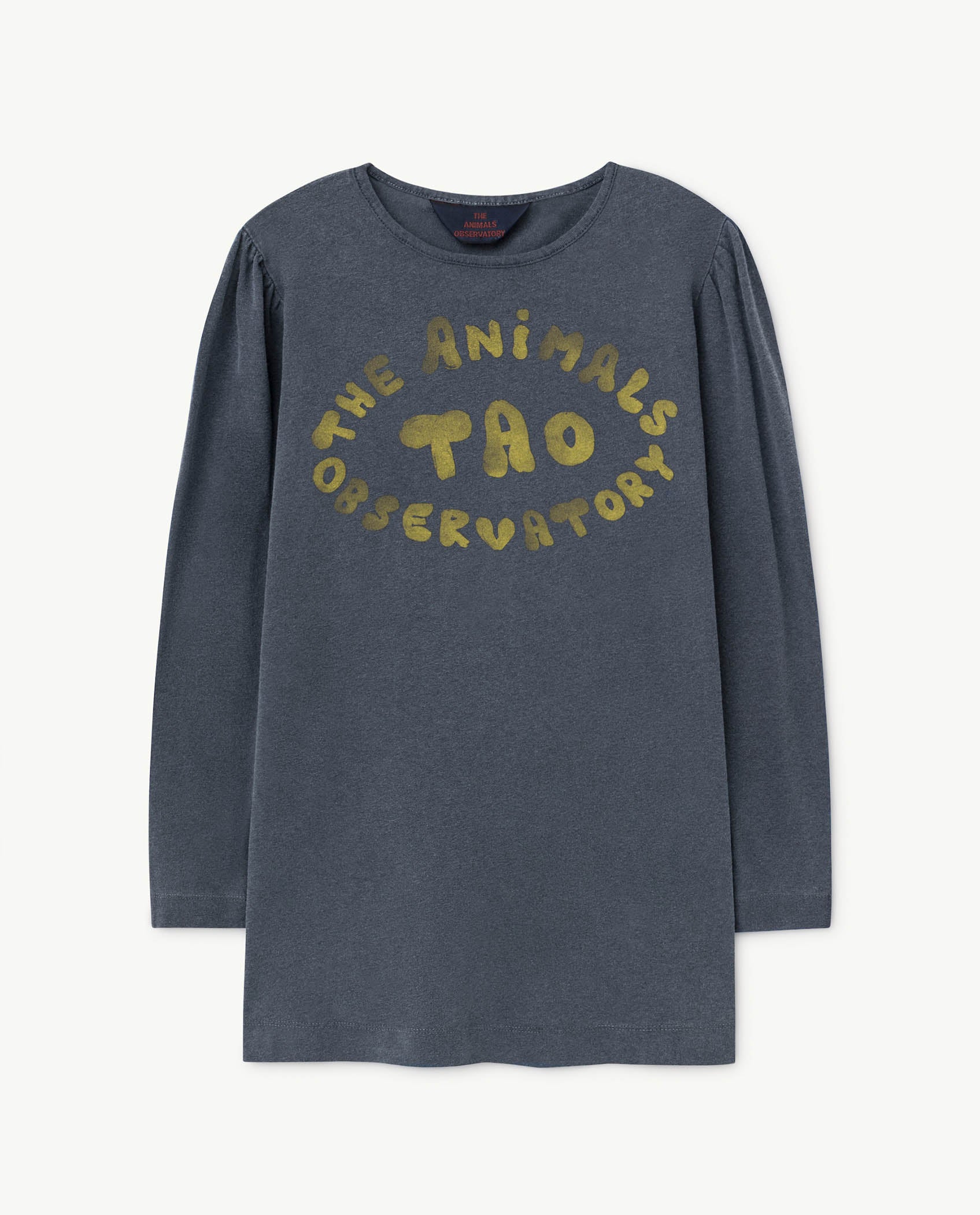 Girls Dark Blue Logo Cotton Dress