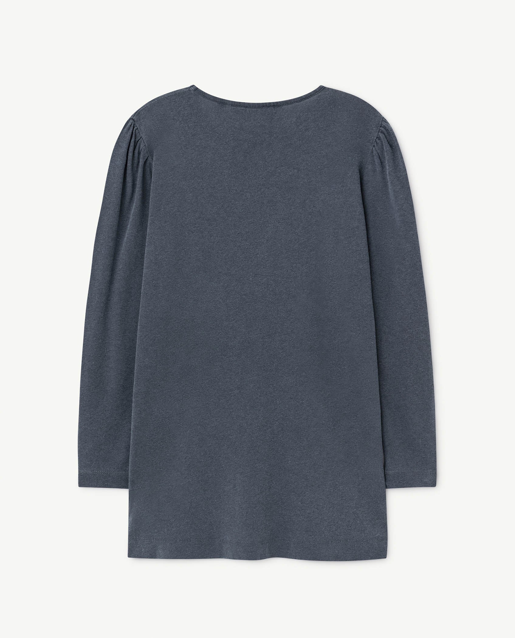 Girls Dark Blue Logo Cotton Dress