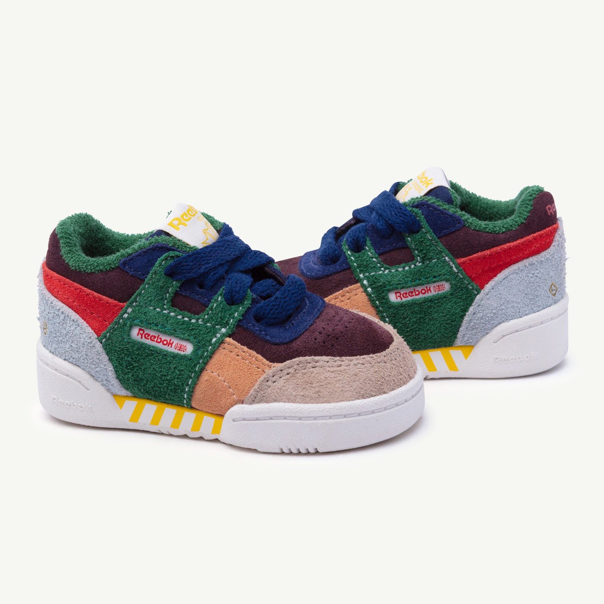 Baby Mulitcolor Cow Leather & Textile Sneakers