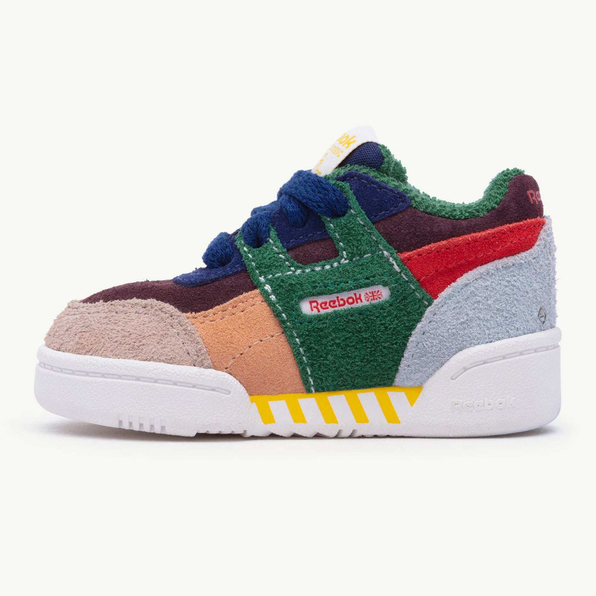 Baby Mulitcolor Cow Leather & Textile Sneakers