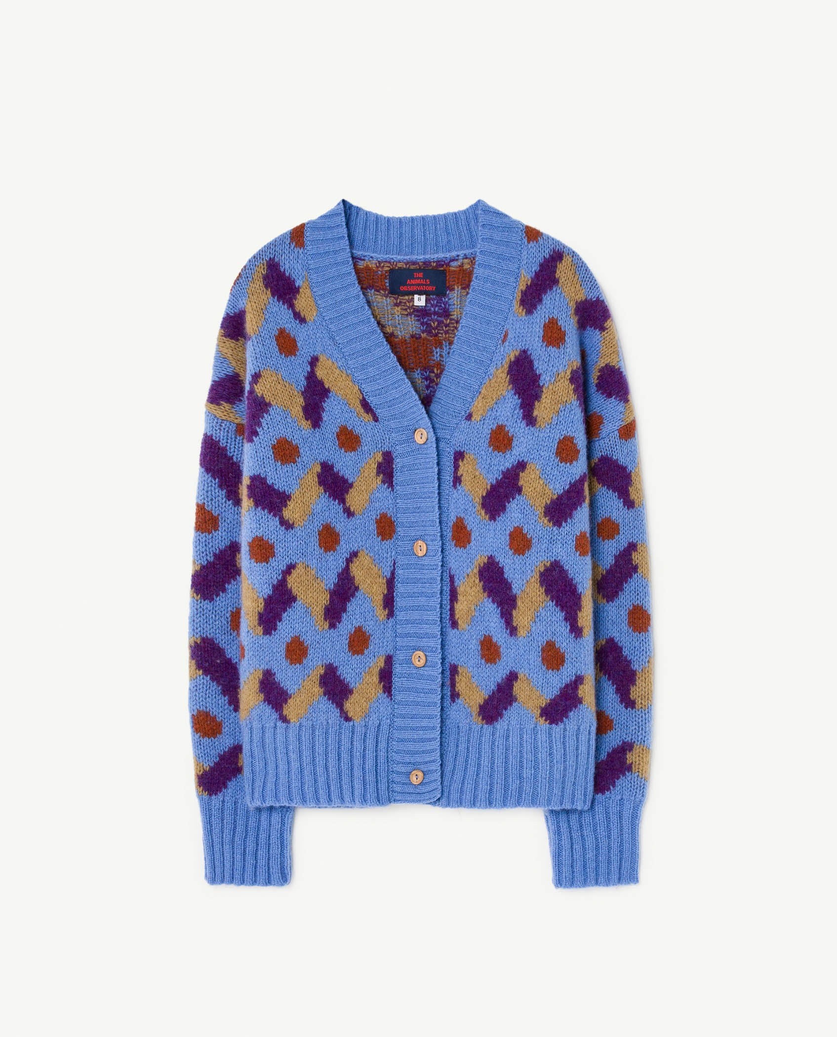 Girls Blue Button Wool Cardigan