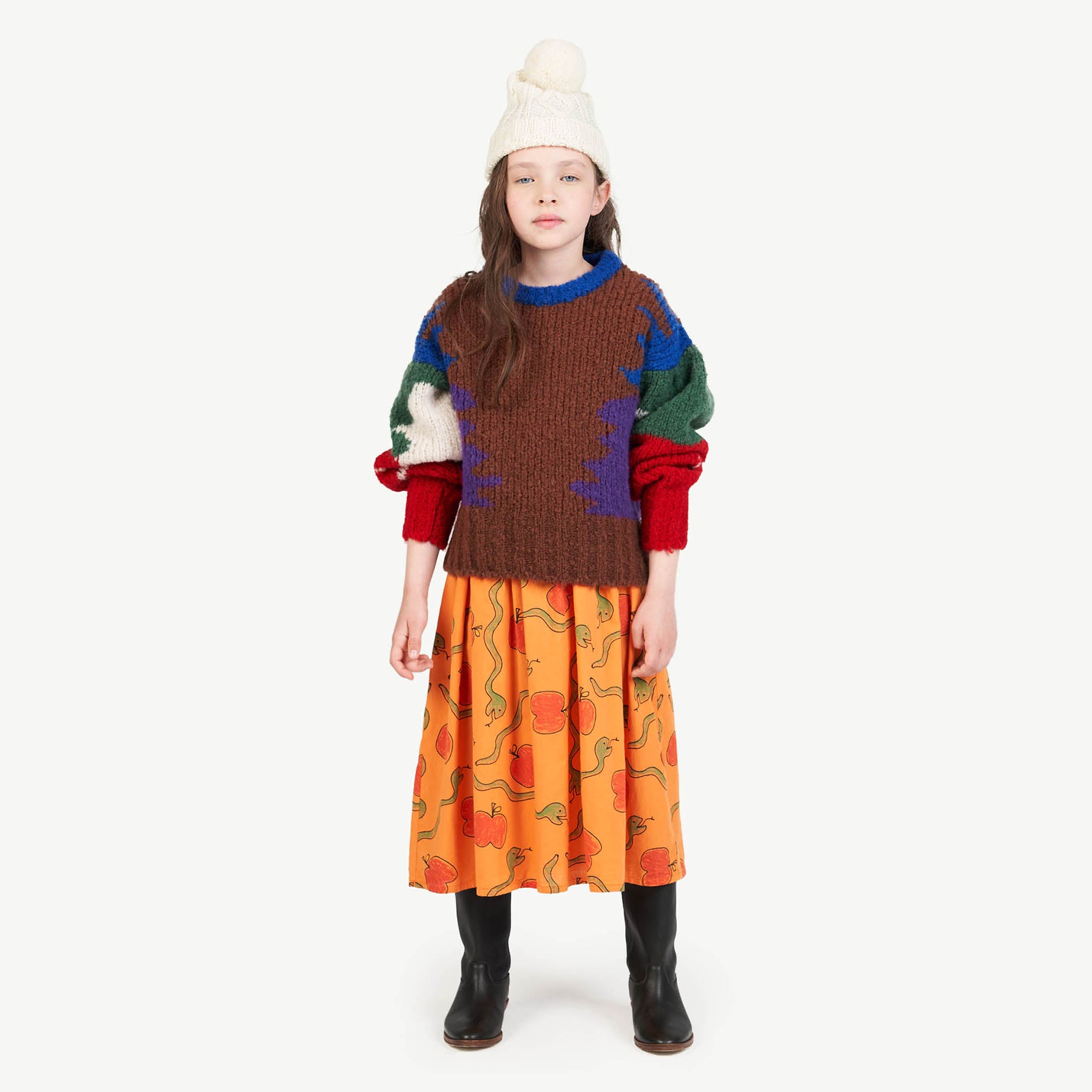 Boys & Girls White Wool Hat