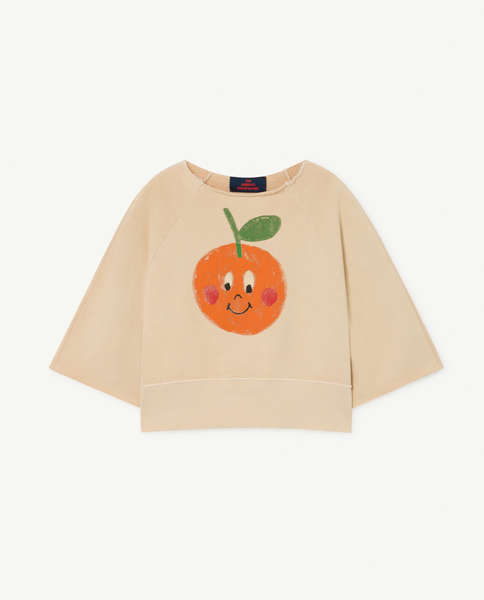 Girls Light Brown Fruit Cotton Sweatshirt