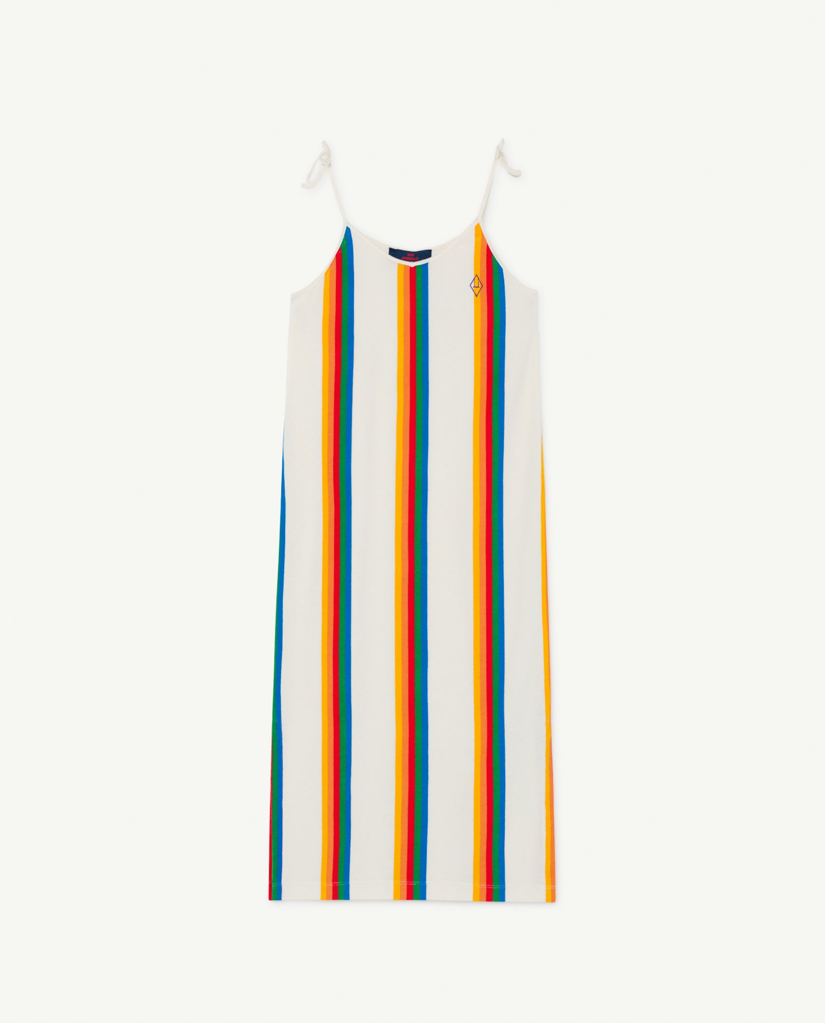Girls Rainbow Stripe Cotton Dress