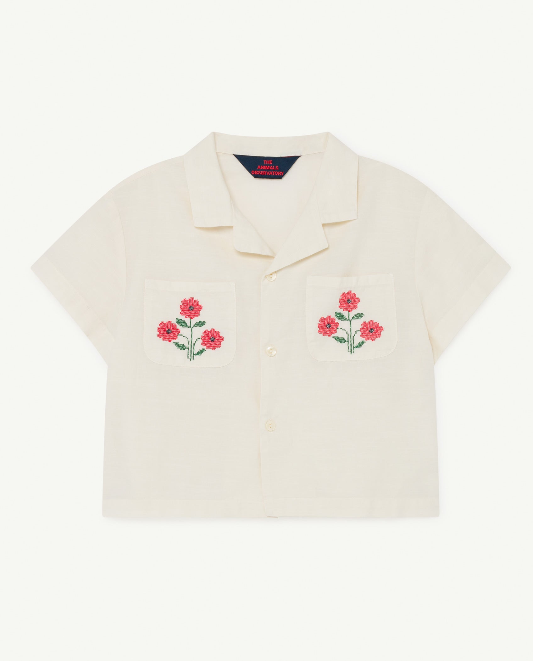 Girls White Embroidered Cotton Shirt