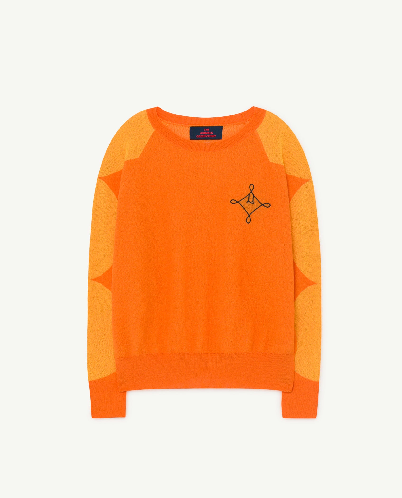 Girls Orange Logo Cotton Sweater