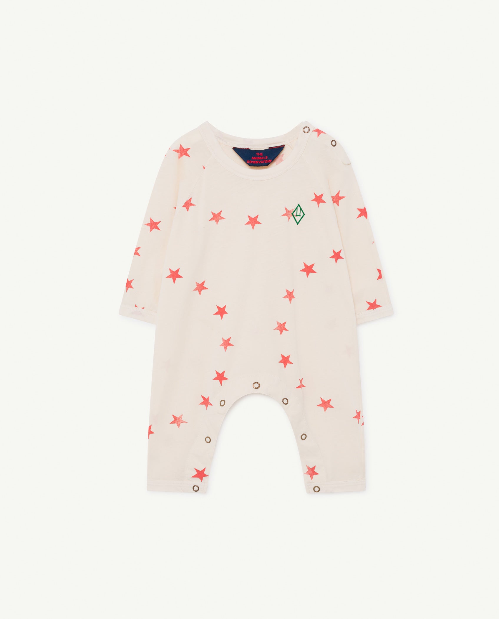 Baby Girls White Stars Cotton Babysuit