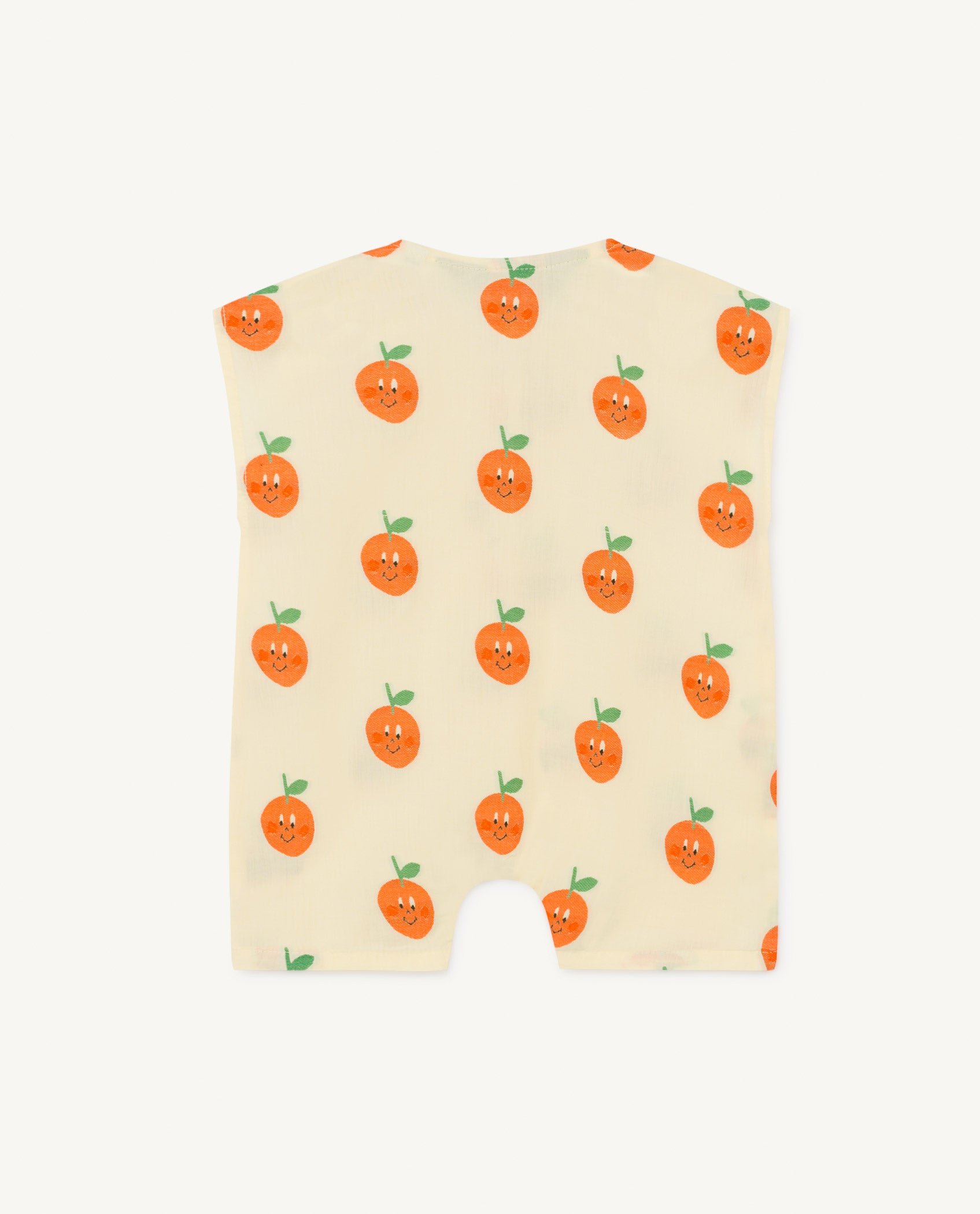 Baby Girls Light Yellow Fruit Cotton Babysuit