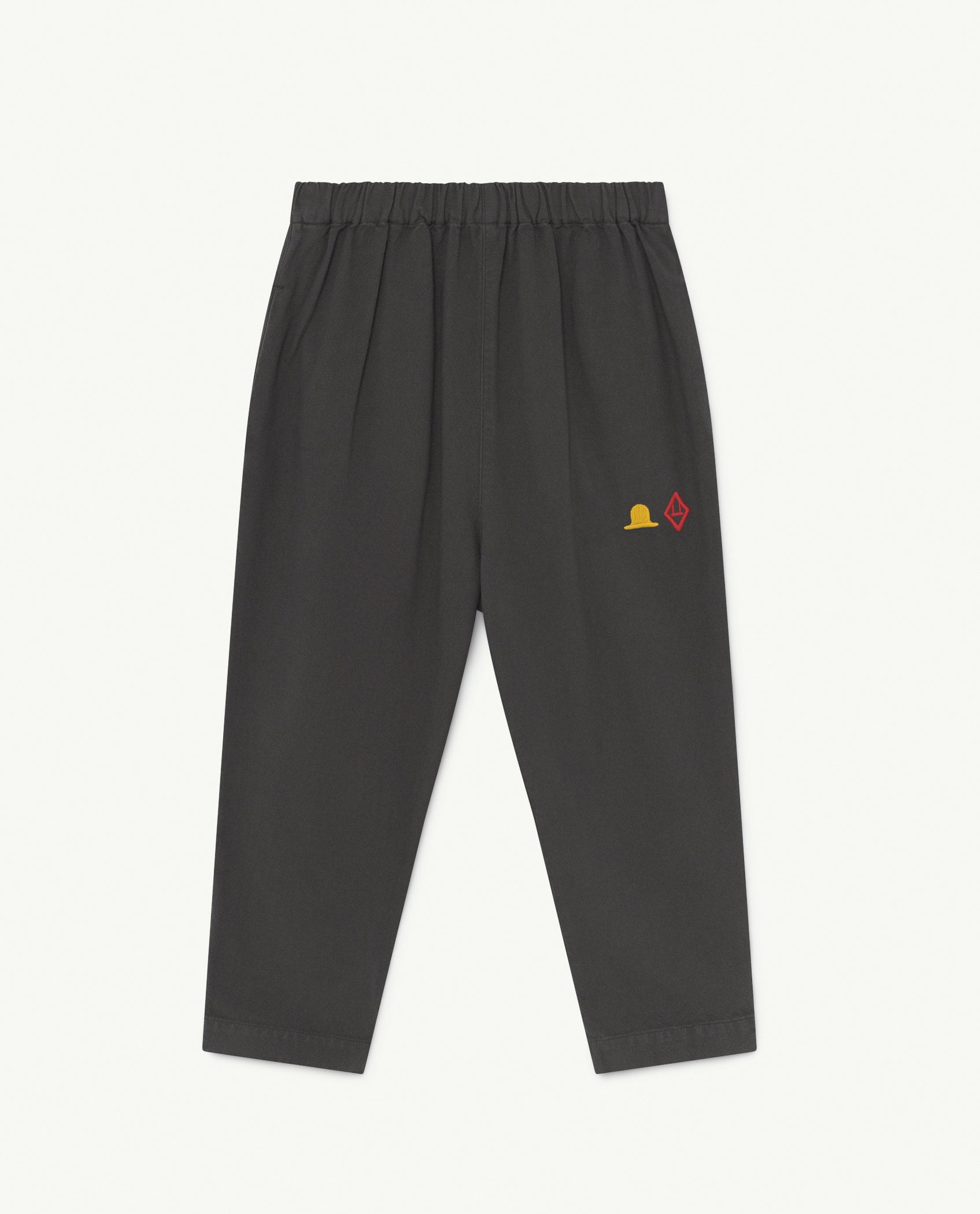Boys & Girls Grey Hat Cotton Trousers