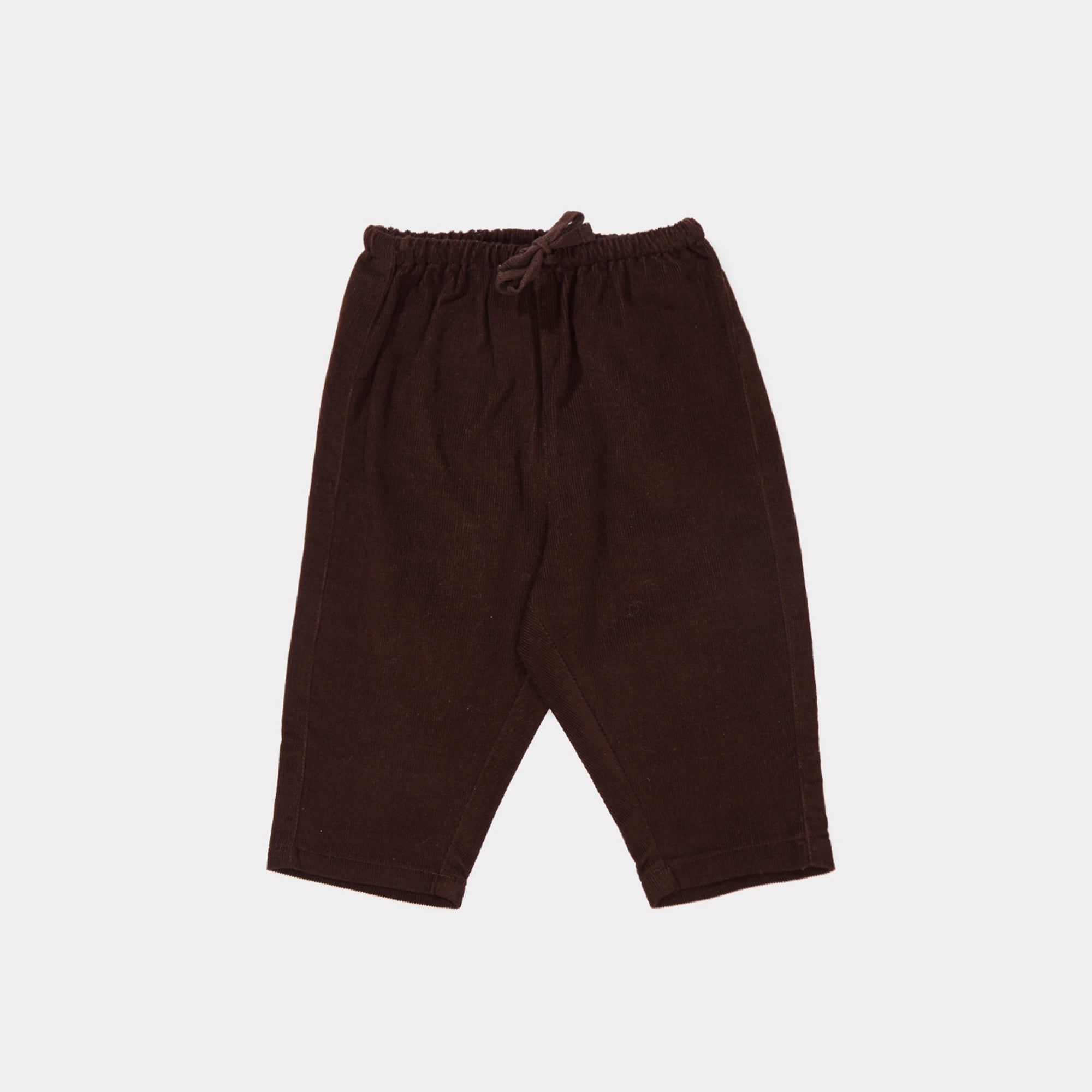 Baby Chocolate Cotton Woven Trousers