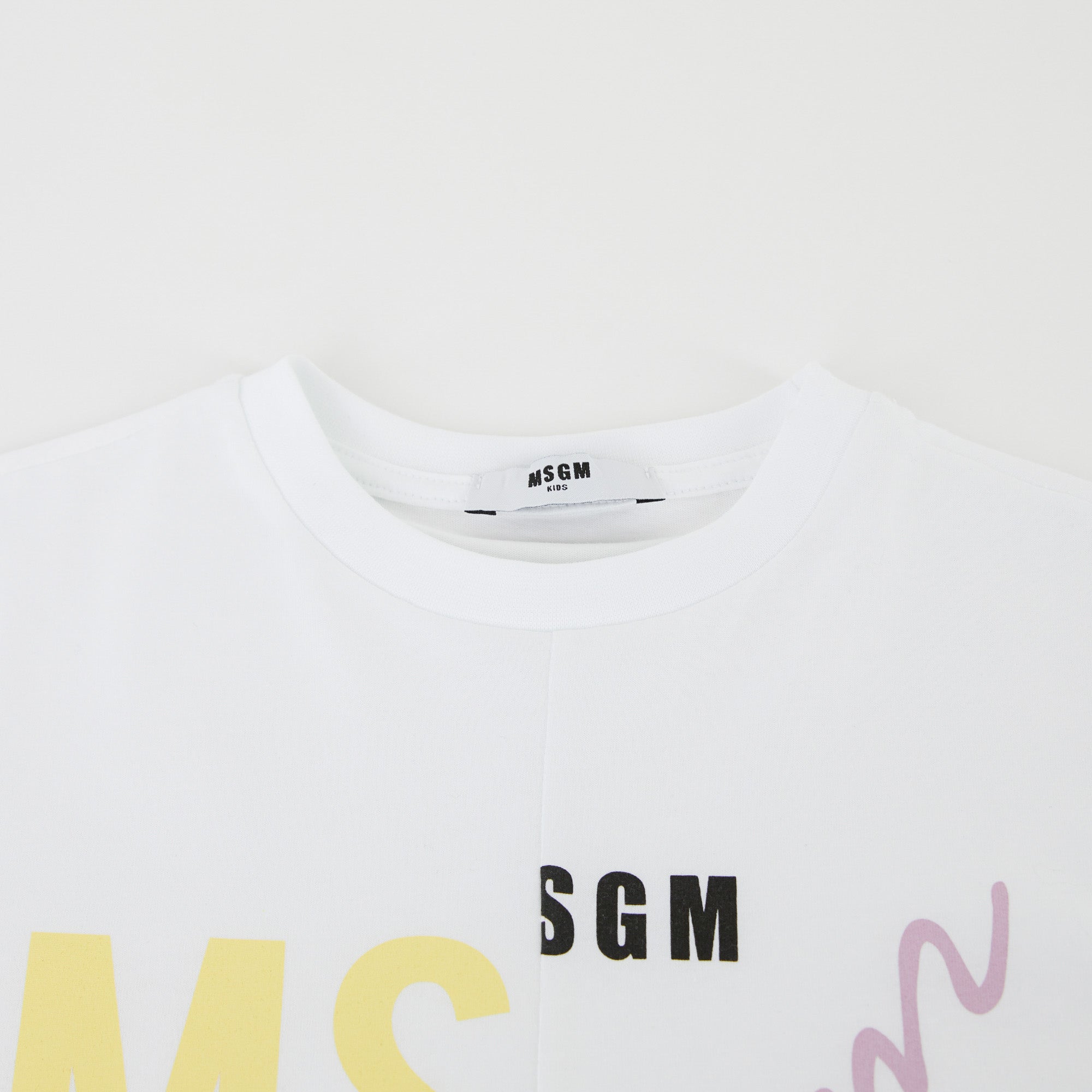 Girls White Logo Cotton T-Shirt