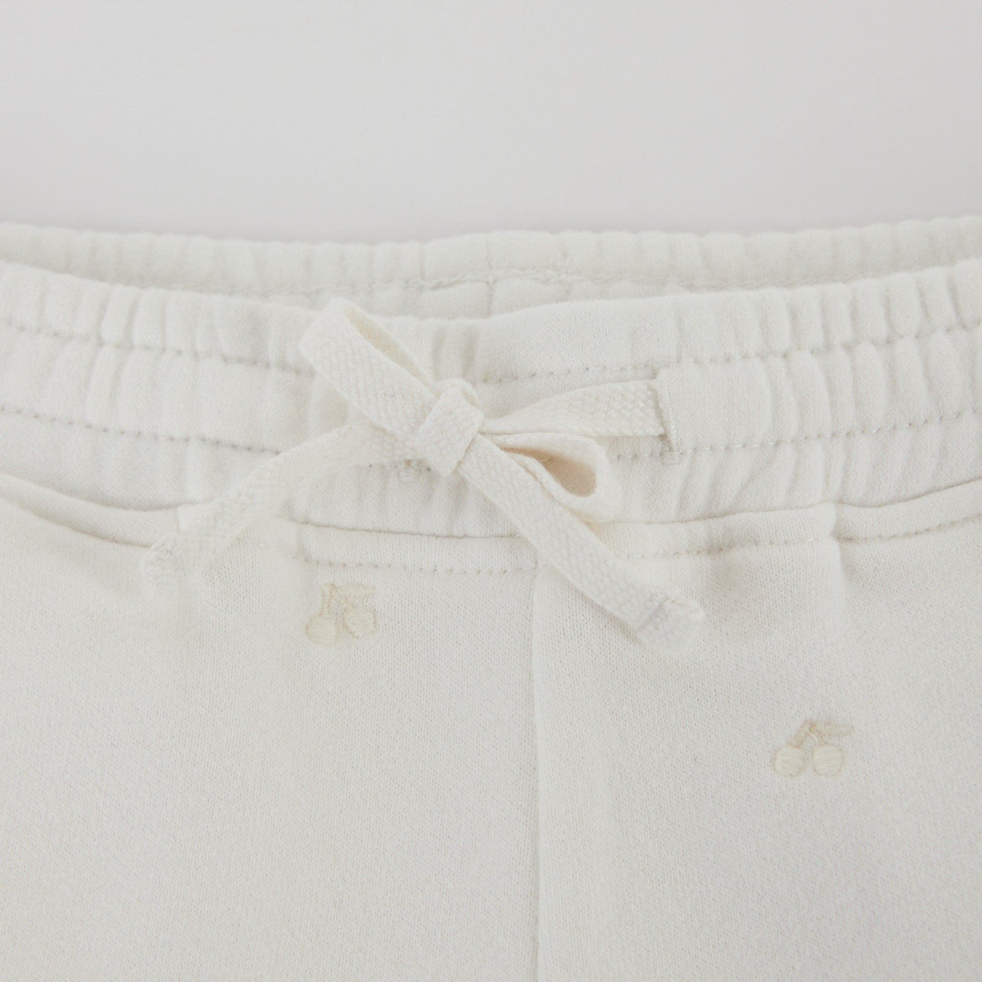 Girls White Cotton Shorts
