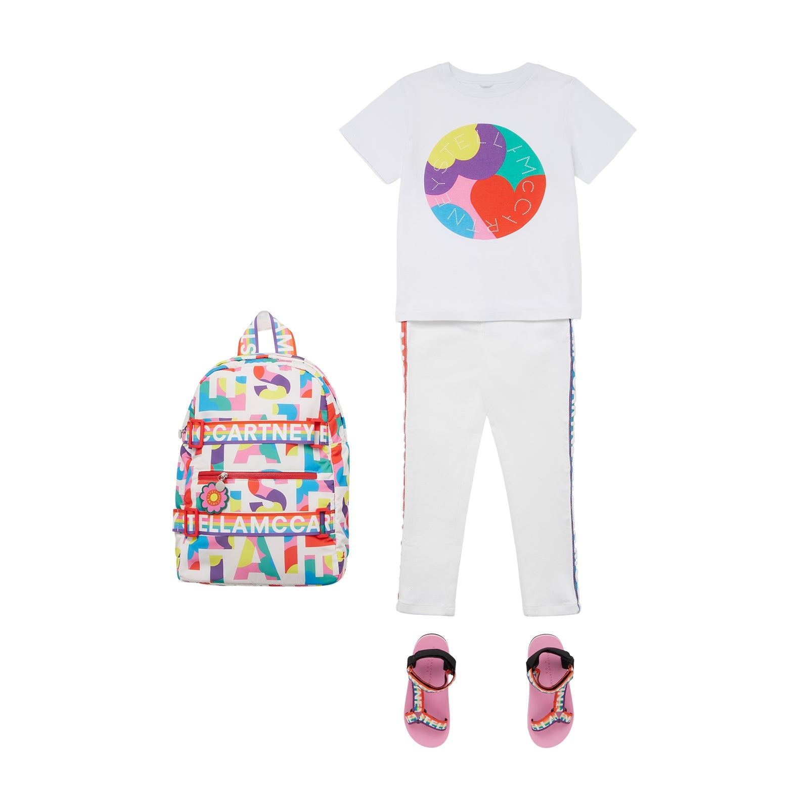 Girls White Logo Cotton T-Shirt