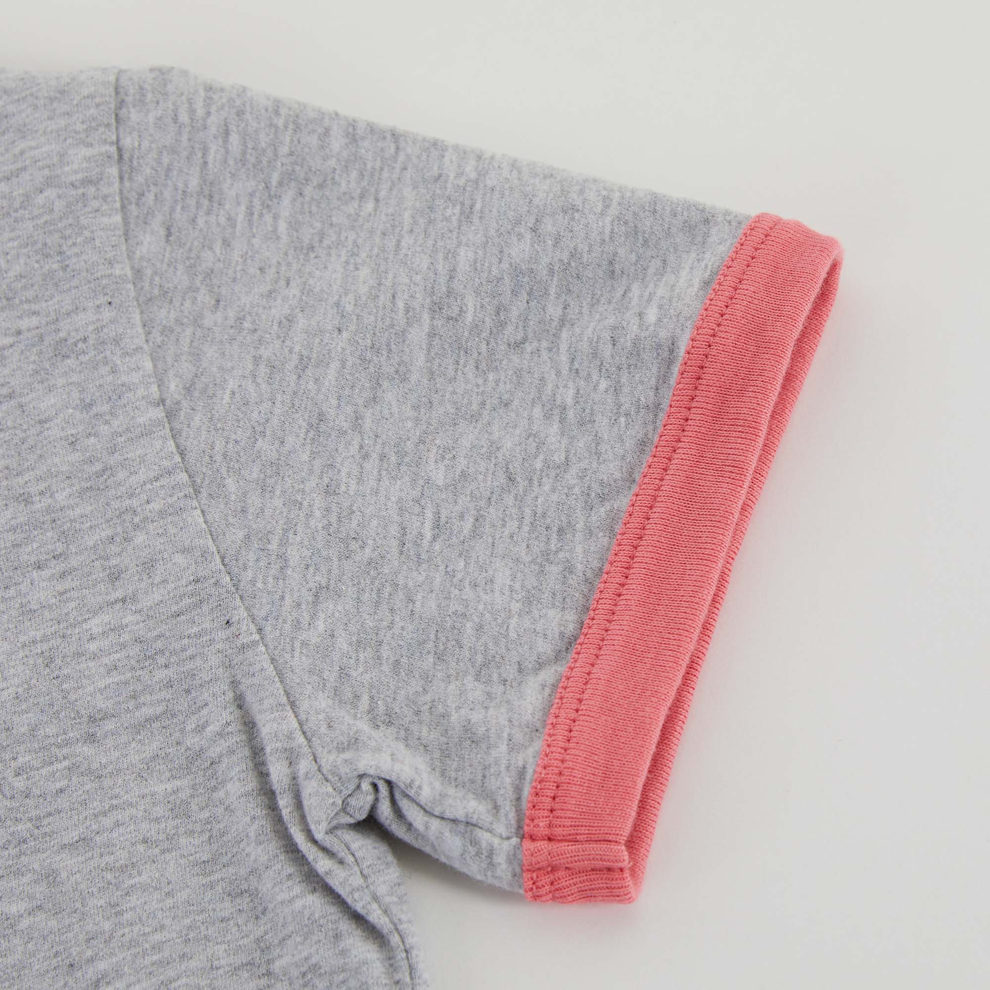 Girls Grey Logo Cotton T-Shirt