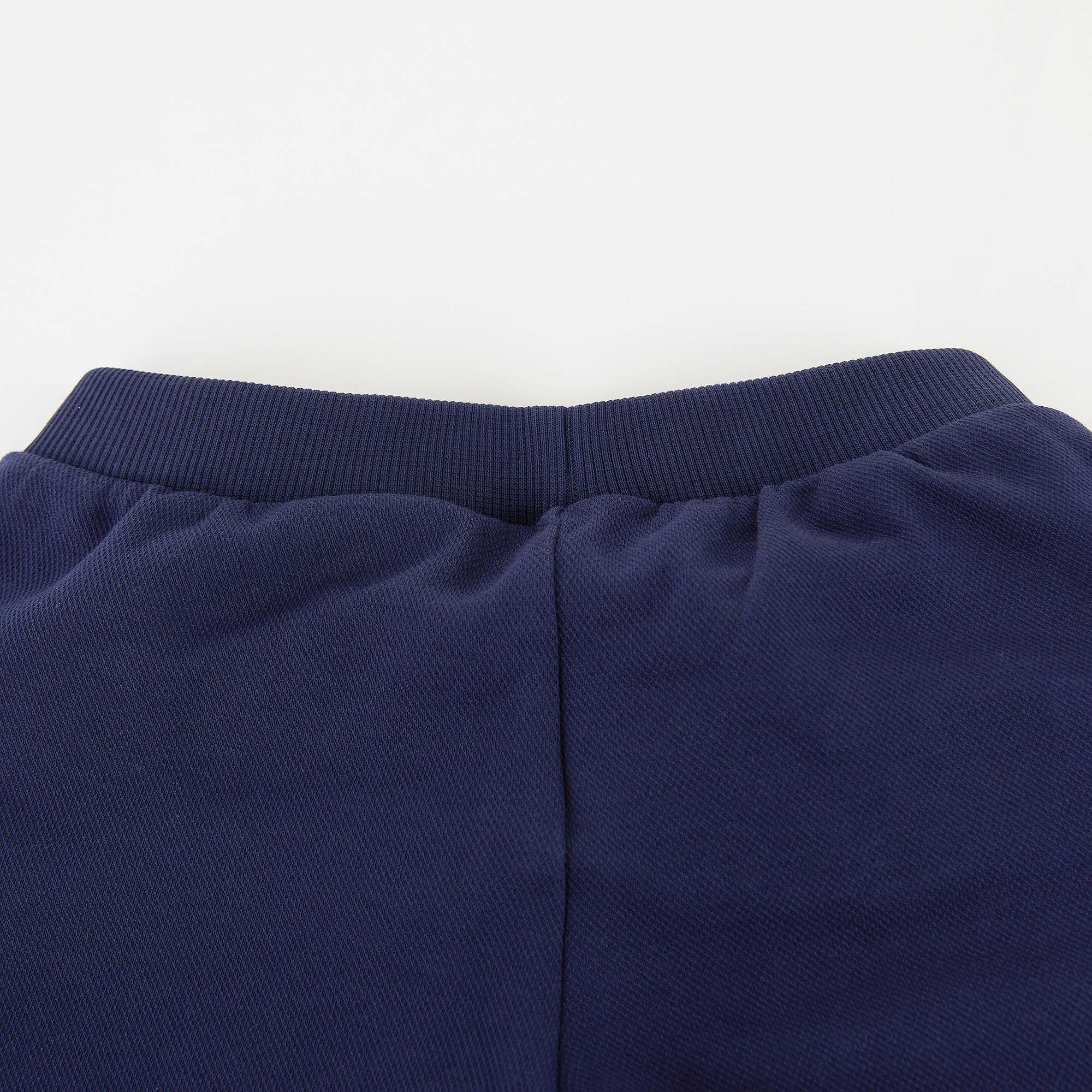 Baby Boys & Girls Navy Logo Cotton Shorts