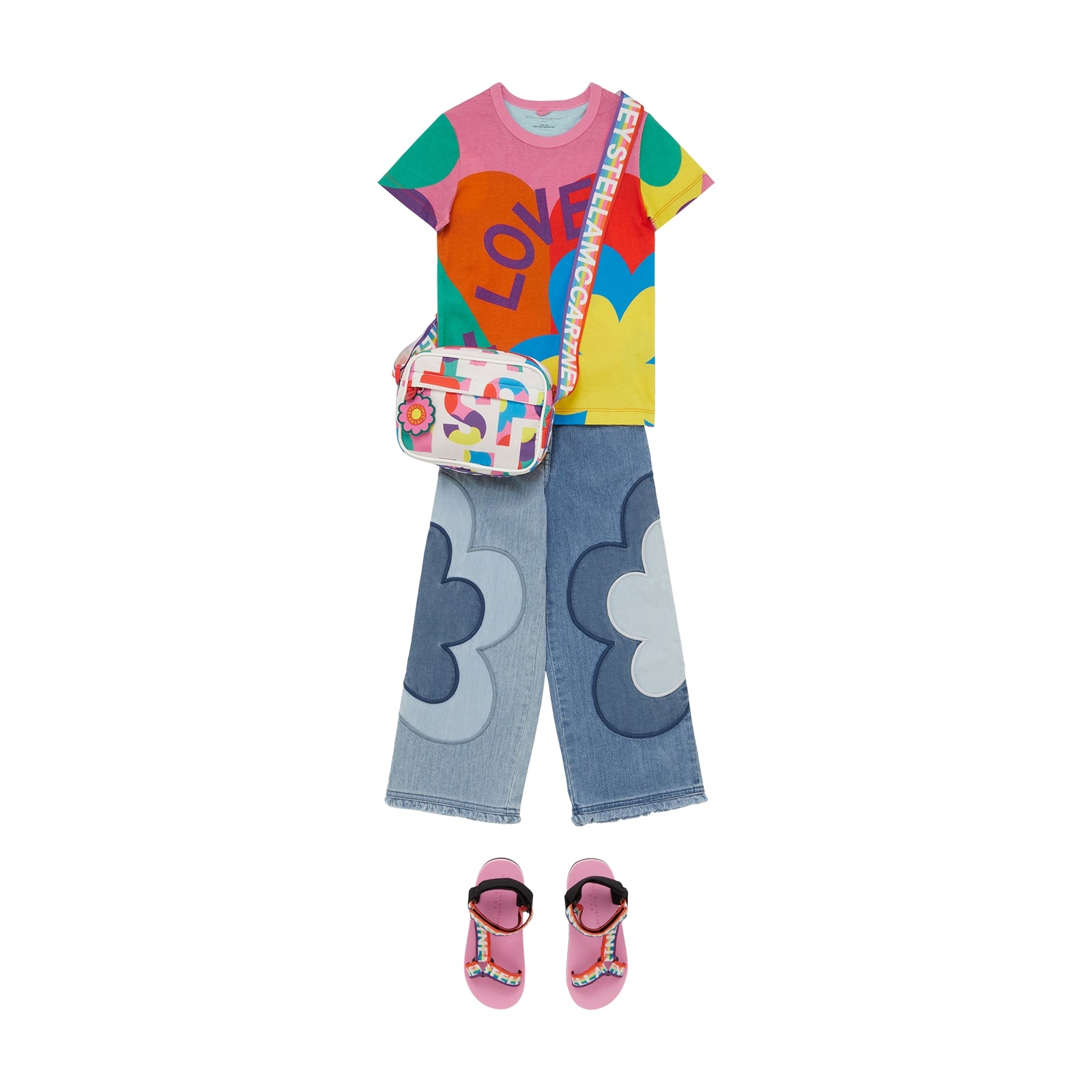Girls Multicolor Cotton T-Shirt
