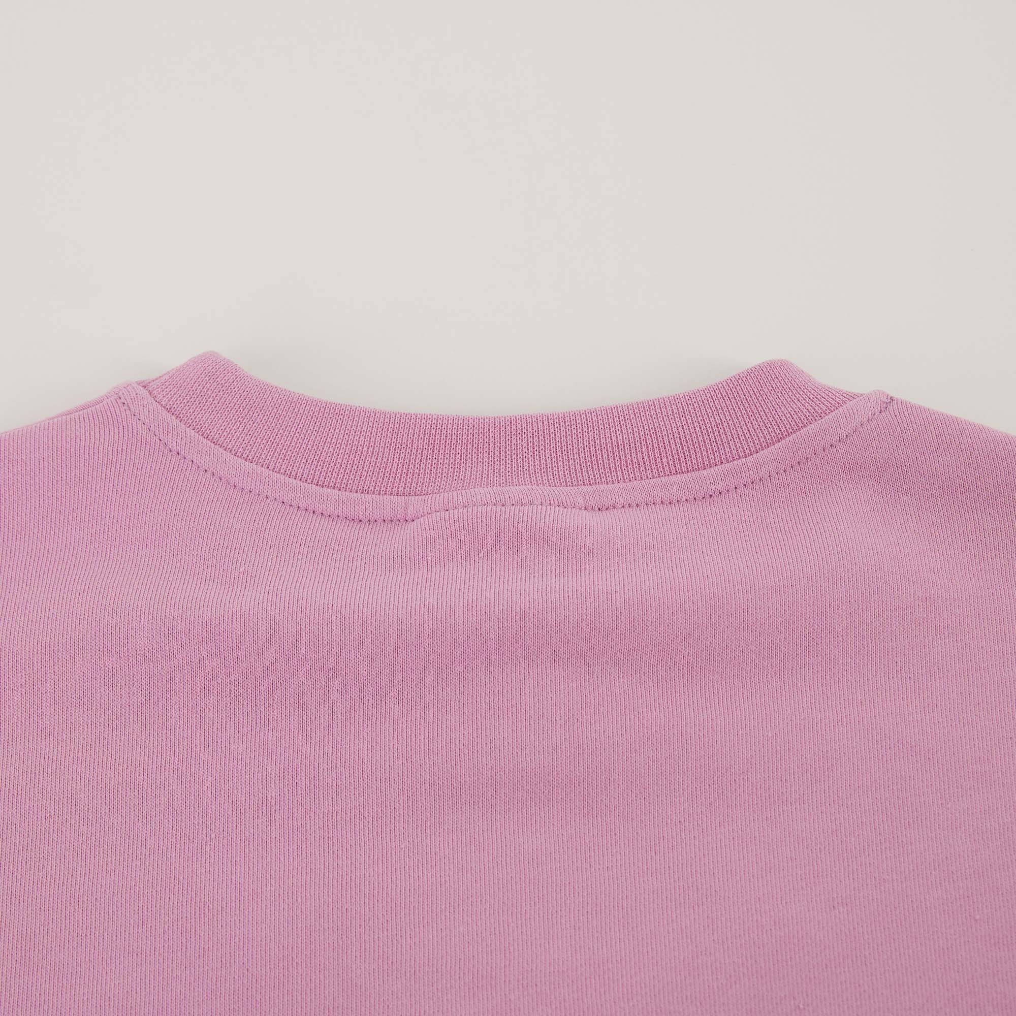 Girls Pink Logo Cotton Sweatshirt