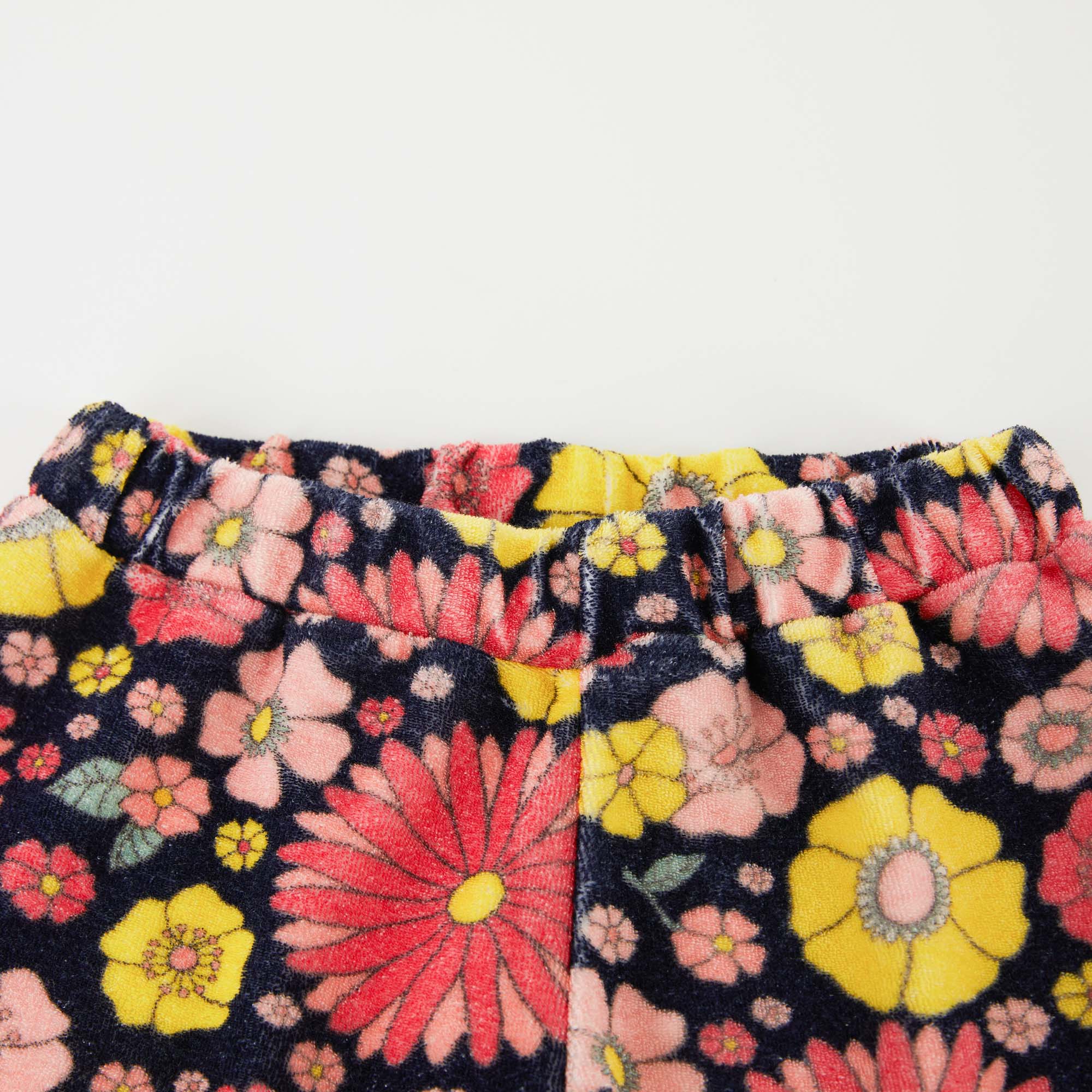 Girls Multicolor Flower Trousers