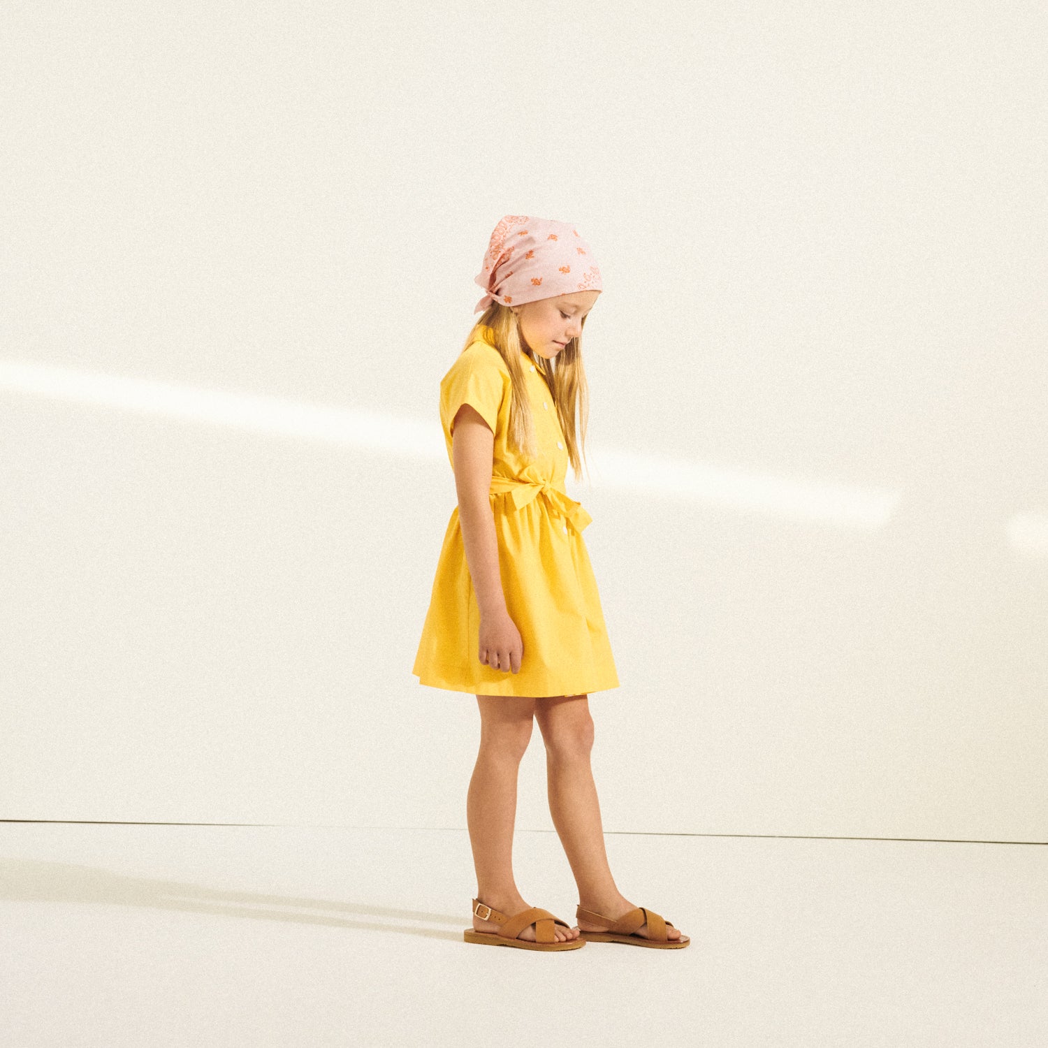 Girls Yellow Cotton Dress