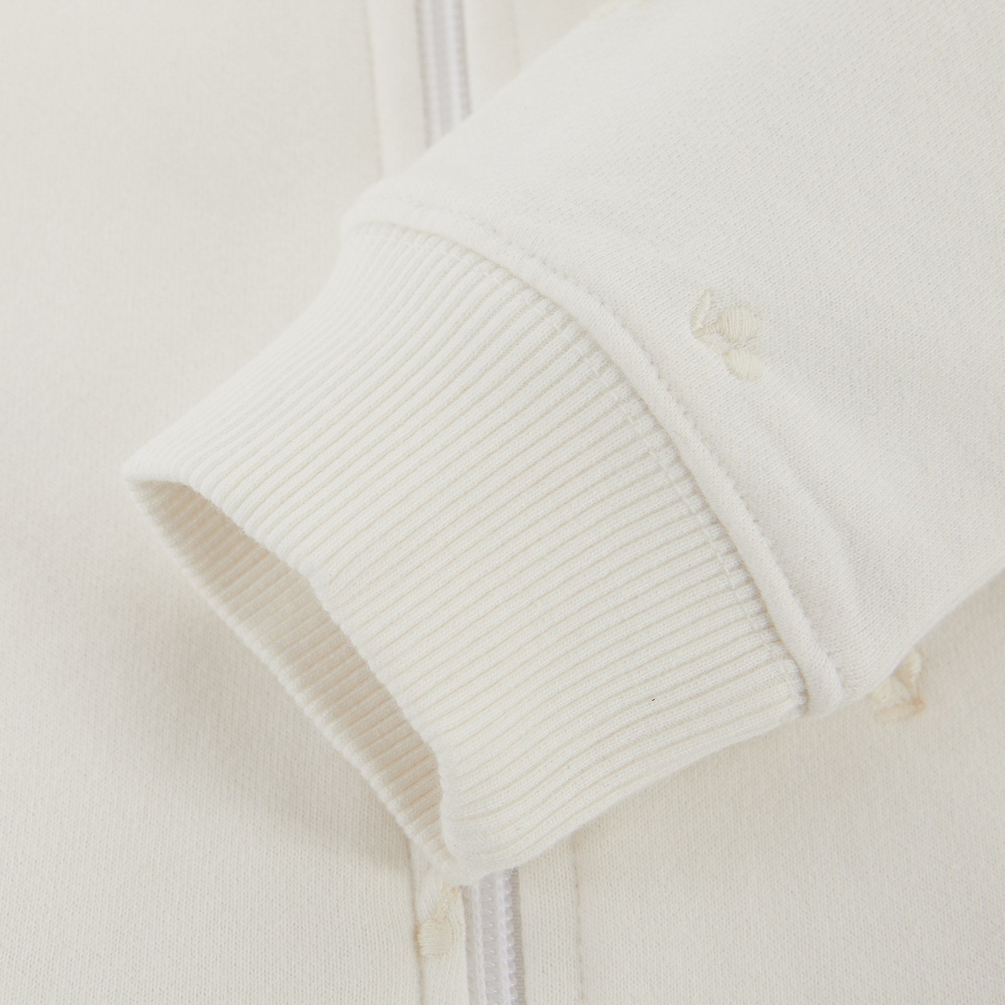 Girls White Zip-Up Top