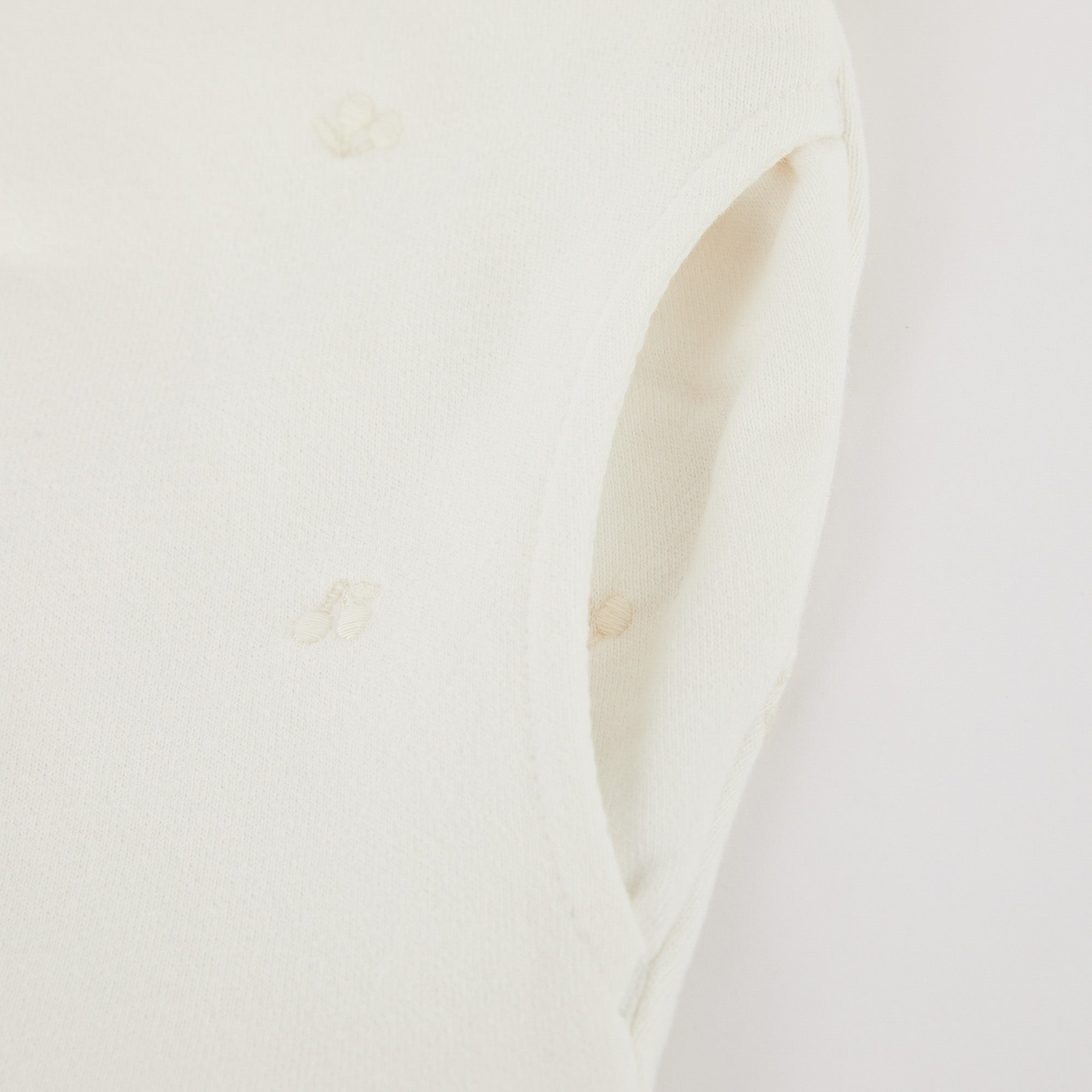 Girls White Zip-Up Top