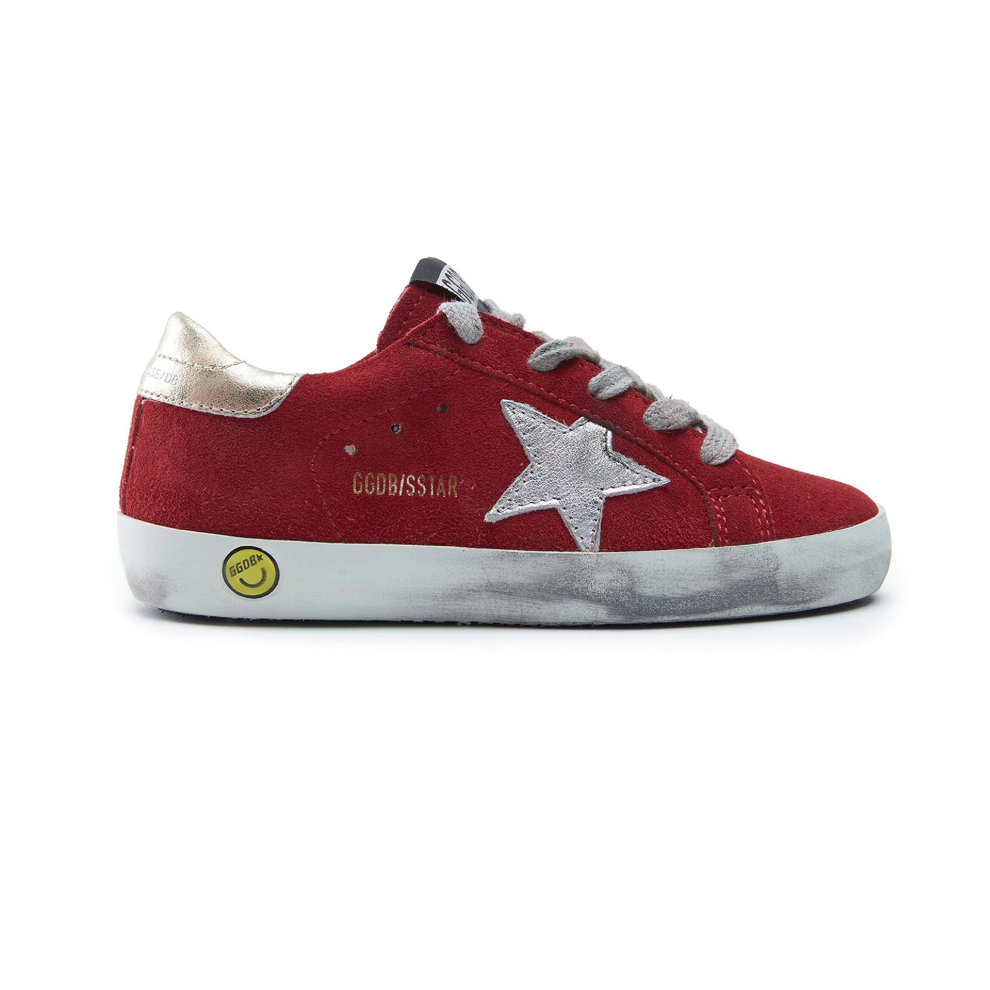 Boys & Girls Red & Silver Star Leather Shoes