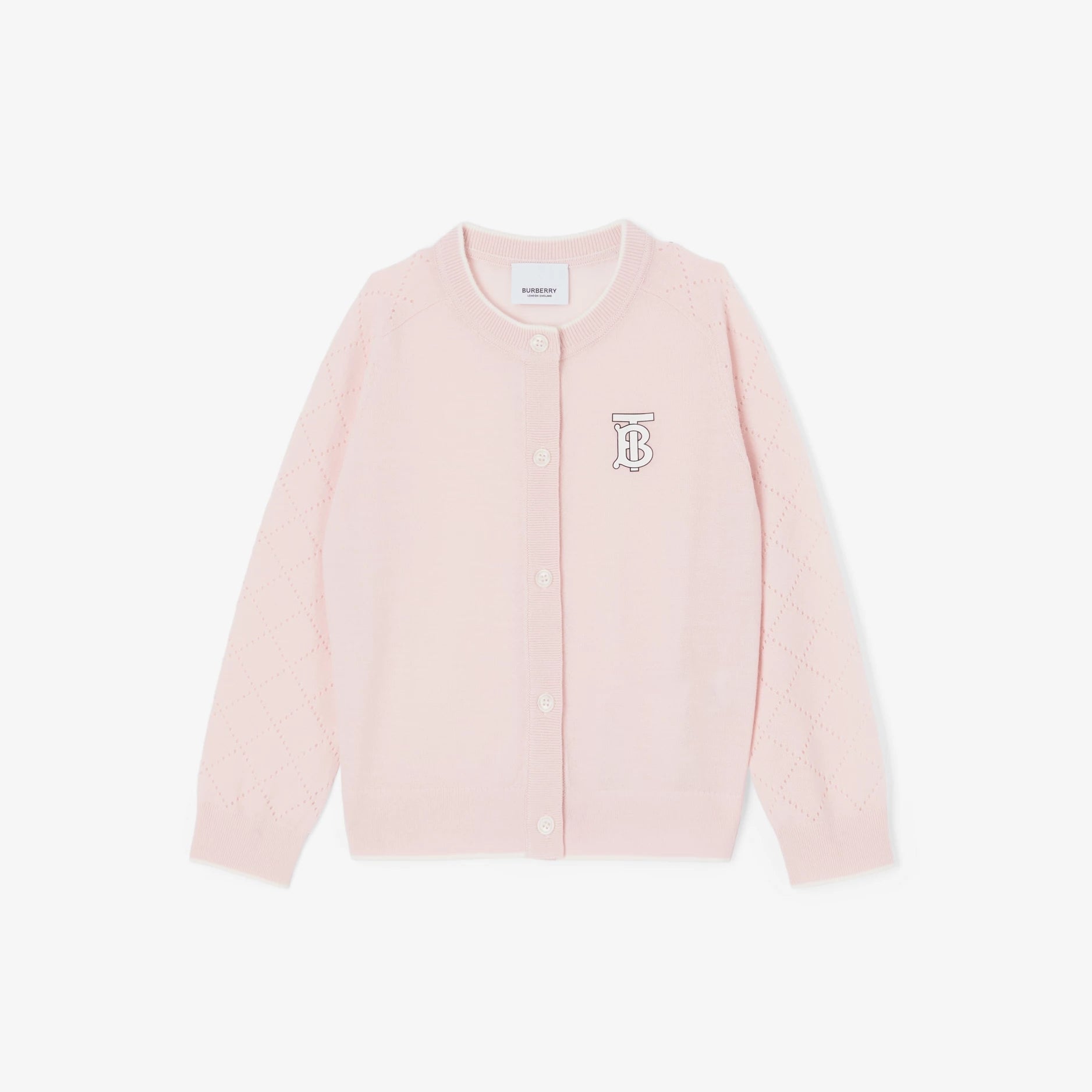 Girls Pink Logo Cardigan