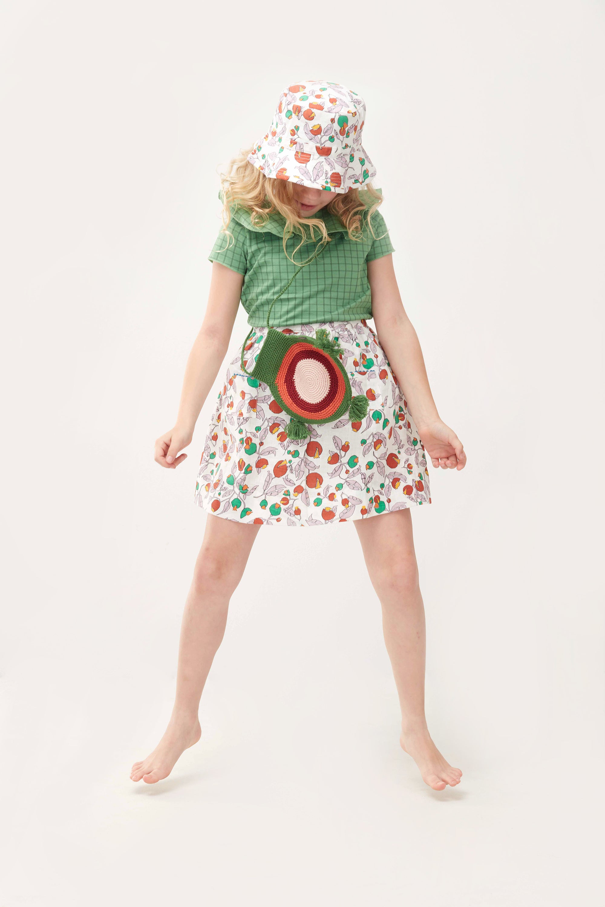 Girls White Flowers Hat