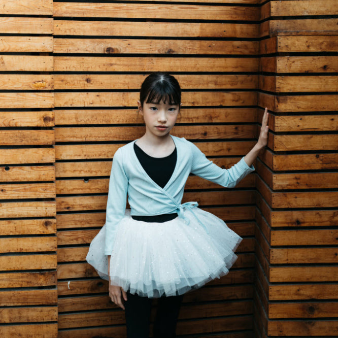 Girls Light Blue Ballet Cardigan