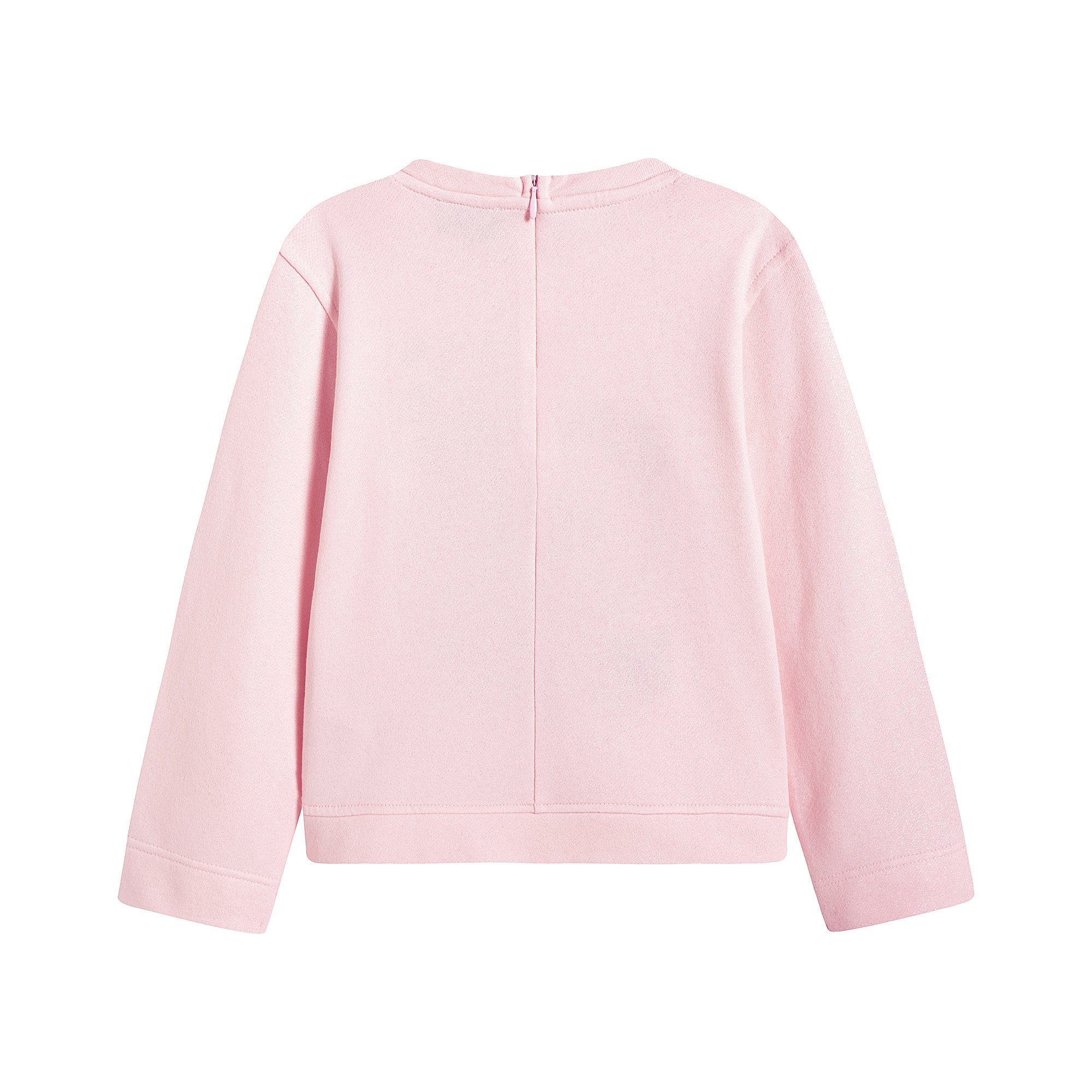 Girls Pink Logo Cotton Sweatshirt