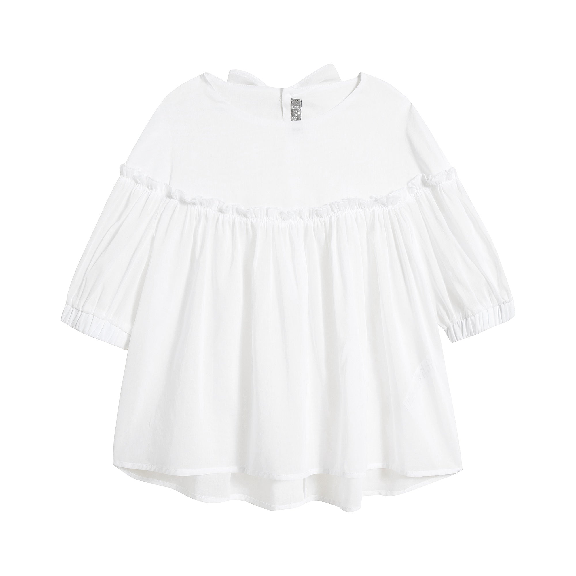 Girls White Cotton Shirts