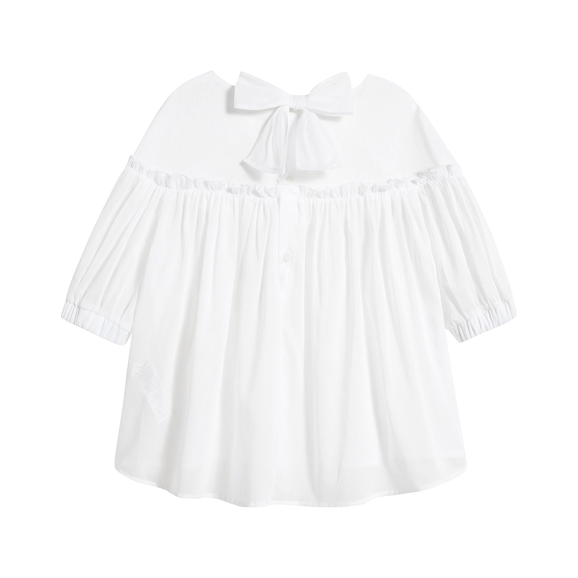 Girls White Cotton Shirts